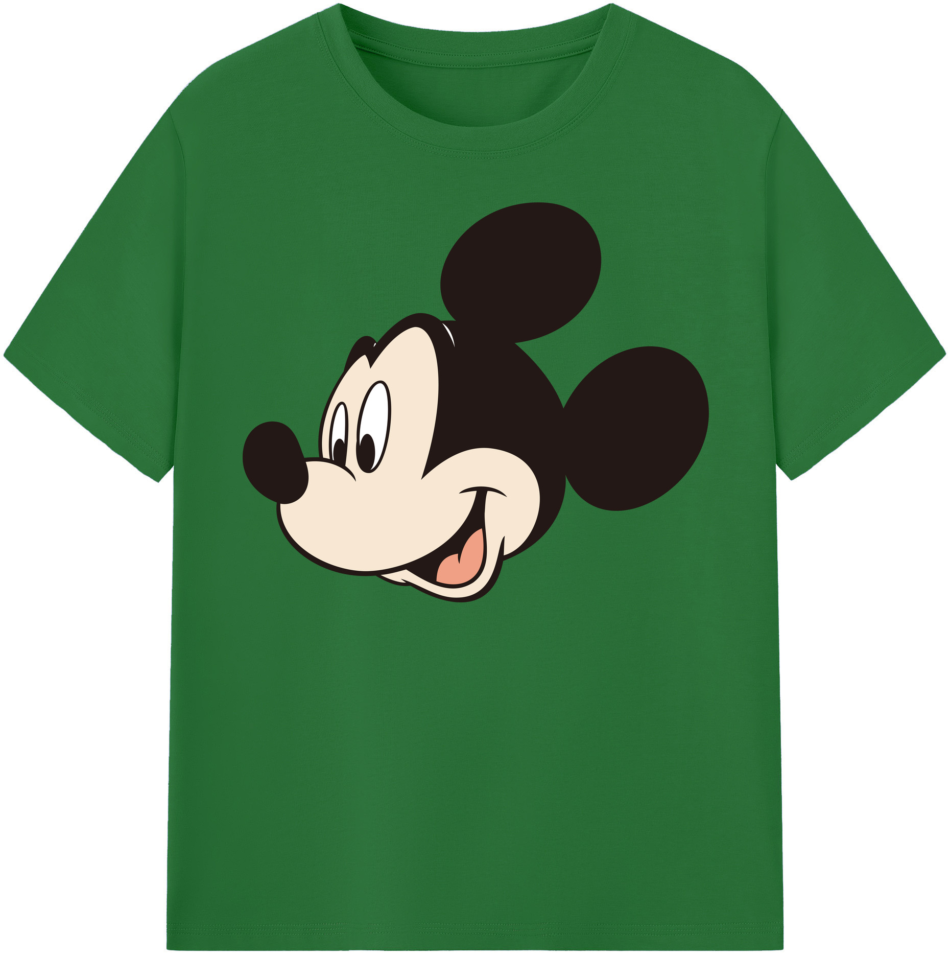 （画像用） ミッキーマウス Mickey Mouse 綿100％半袖Tシャツ（フロントプリント）