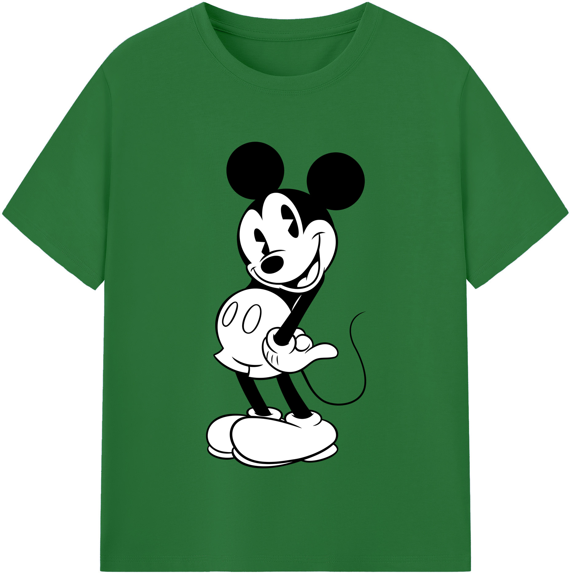 （画像用） ミッキーマウス Mickey Mouse 綿100％半袖Tシャツ（フロントプリント）