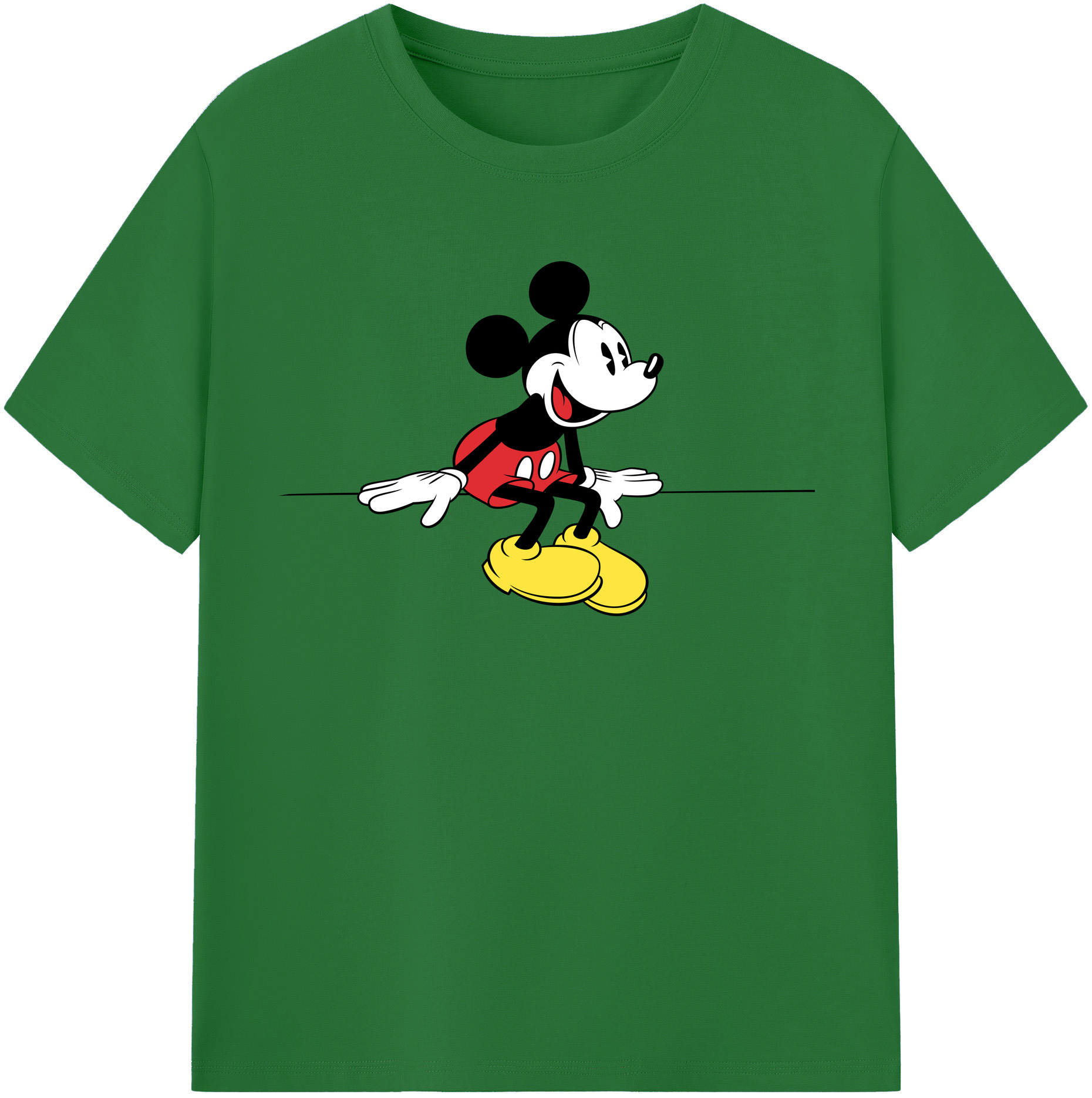 （画像用） ミッキーマウス Mickey Mouse 綿100％半袖Tシャツ（フロントプリント）