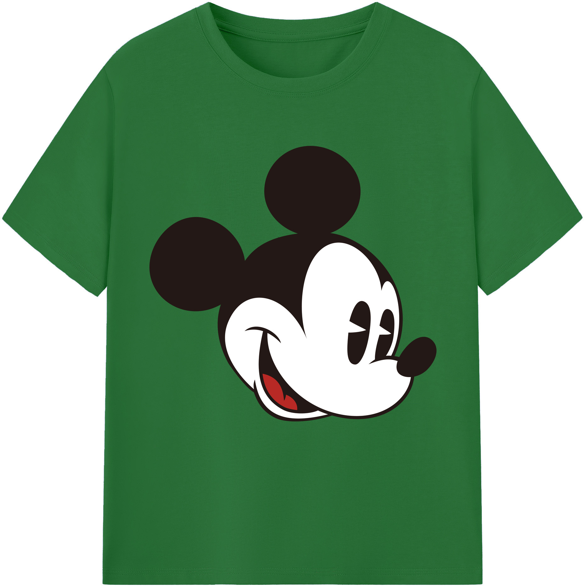 （画像用） ミッキーマウス Mickey Mouse 綿100％半袖Tシャツ（フロントプリント）