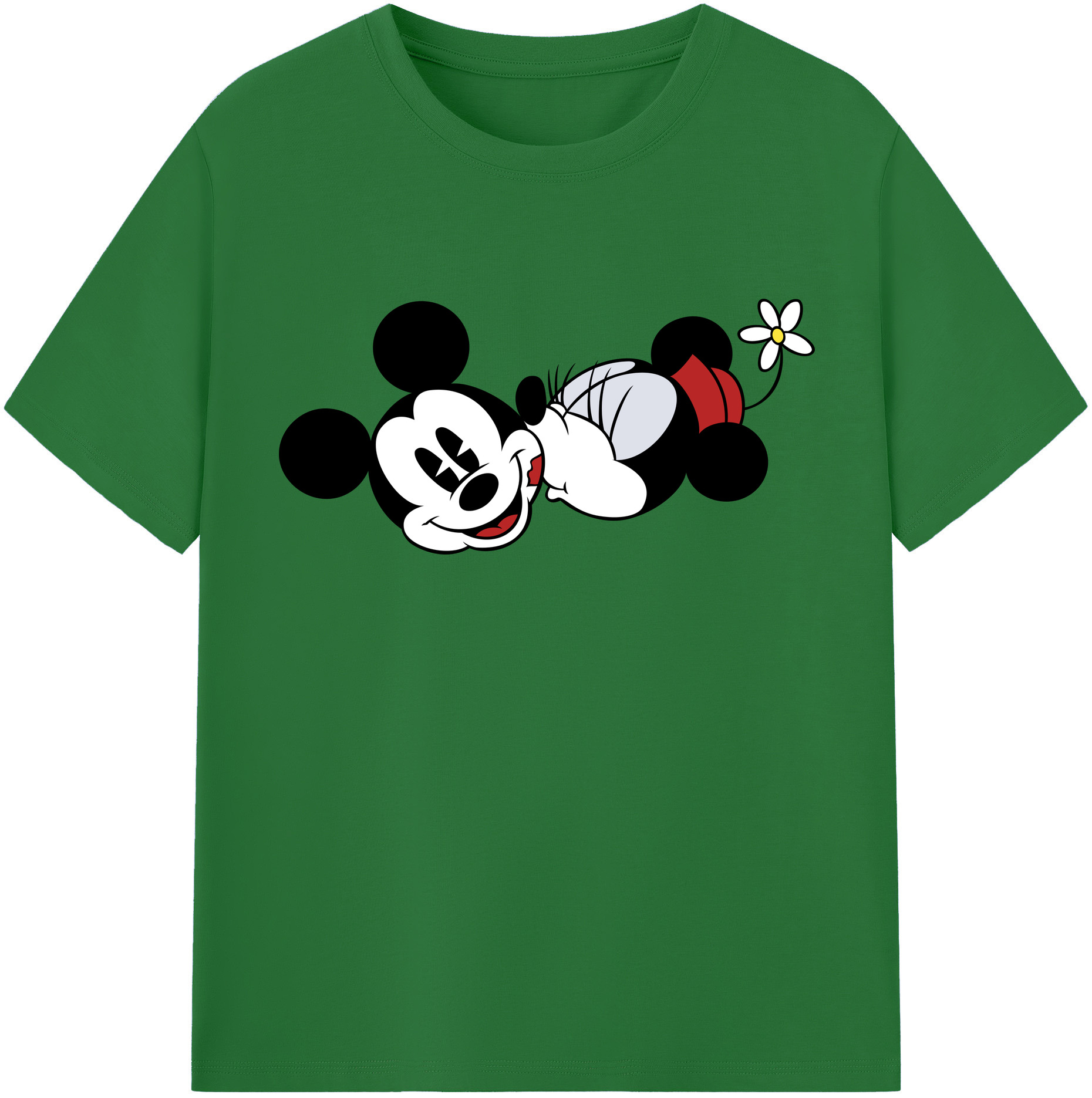（画像用） ミッキーマウス Mickey Mouse 綿100％半袖Tシャツ（フロントプリント）