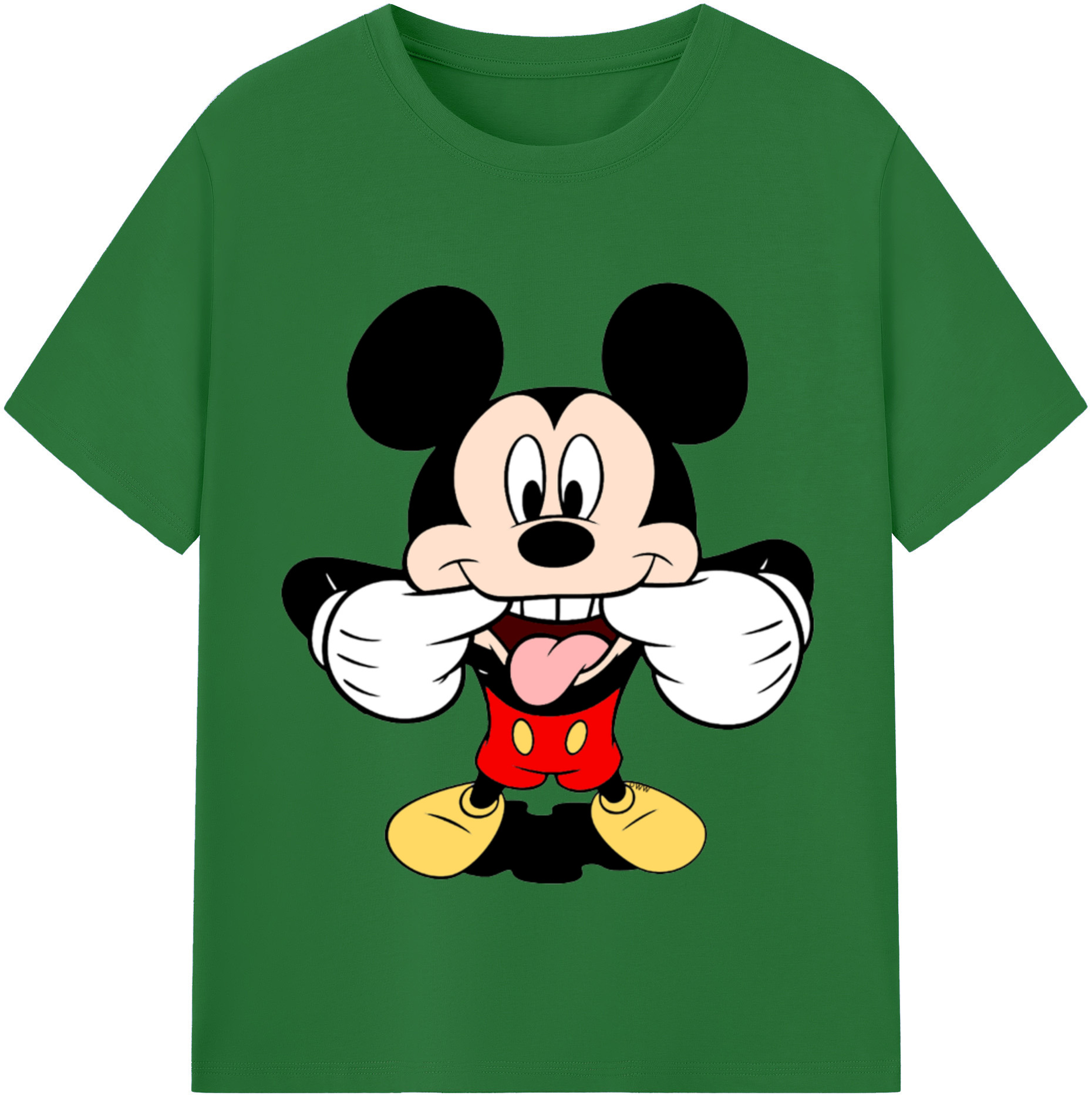 （画像用） ミッキーマウス Mickey Mouse 綿100％半袖Tシャツ（フロントプリント）