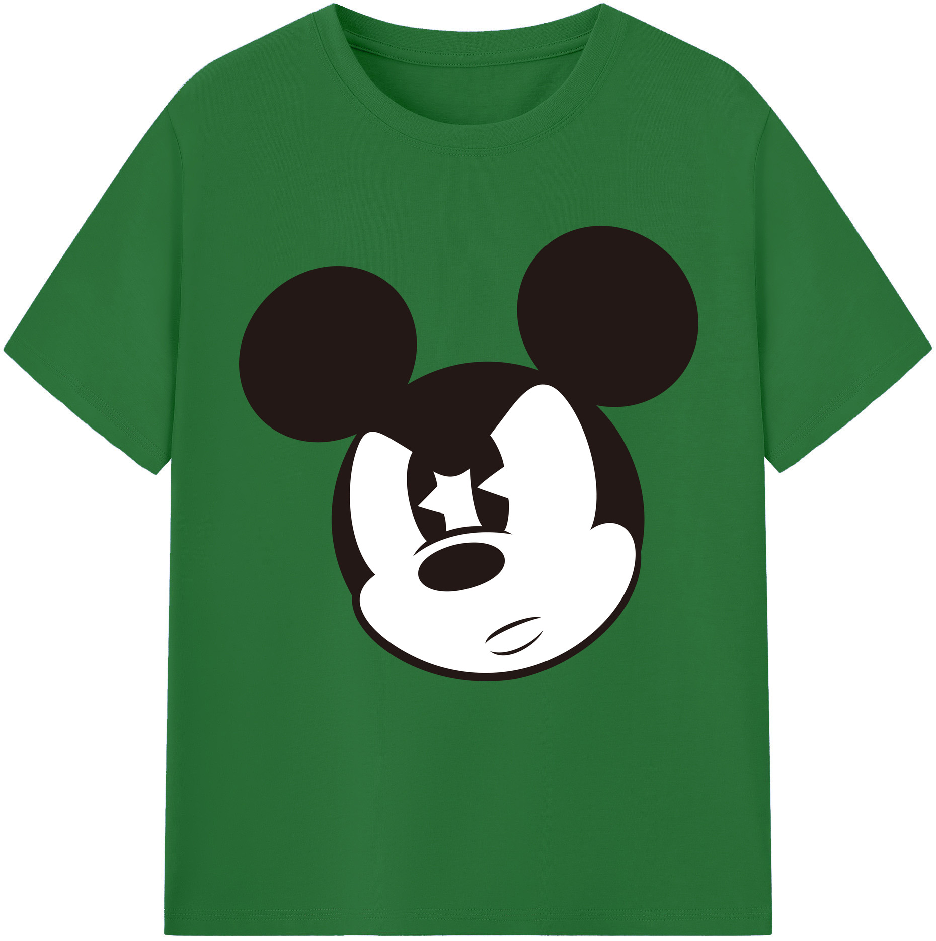 （画像用） ミッキーマウス Mickey Mouse 綿100％半袖Tシャツ（フロントプリント）