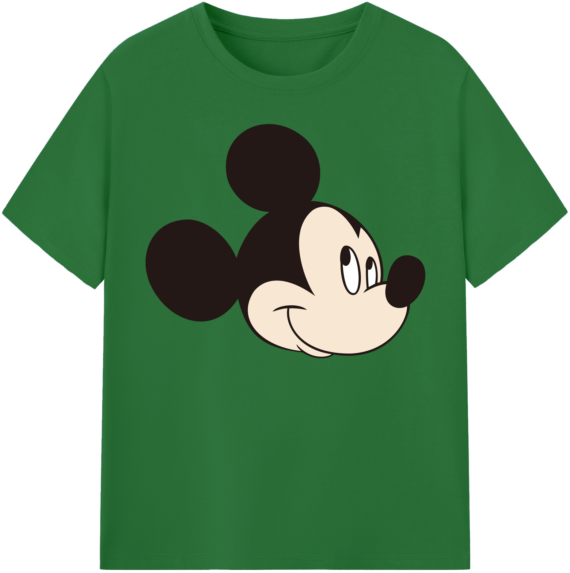 （画像用） ミッキーマウス Mickey Mouse 綿100％半袖Tシャツ（フロントプリント）