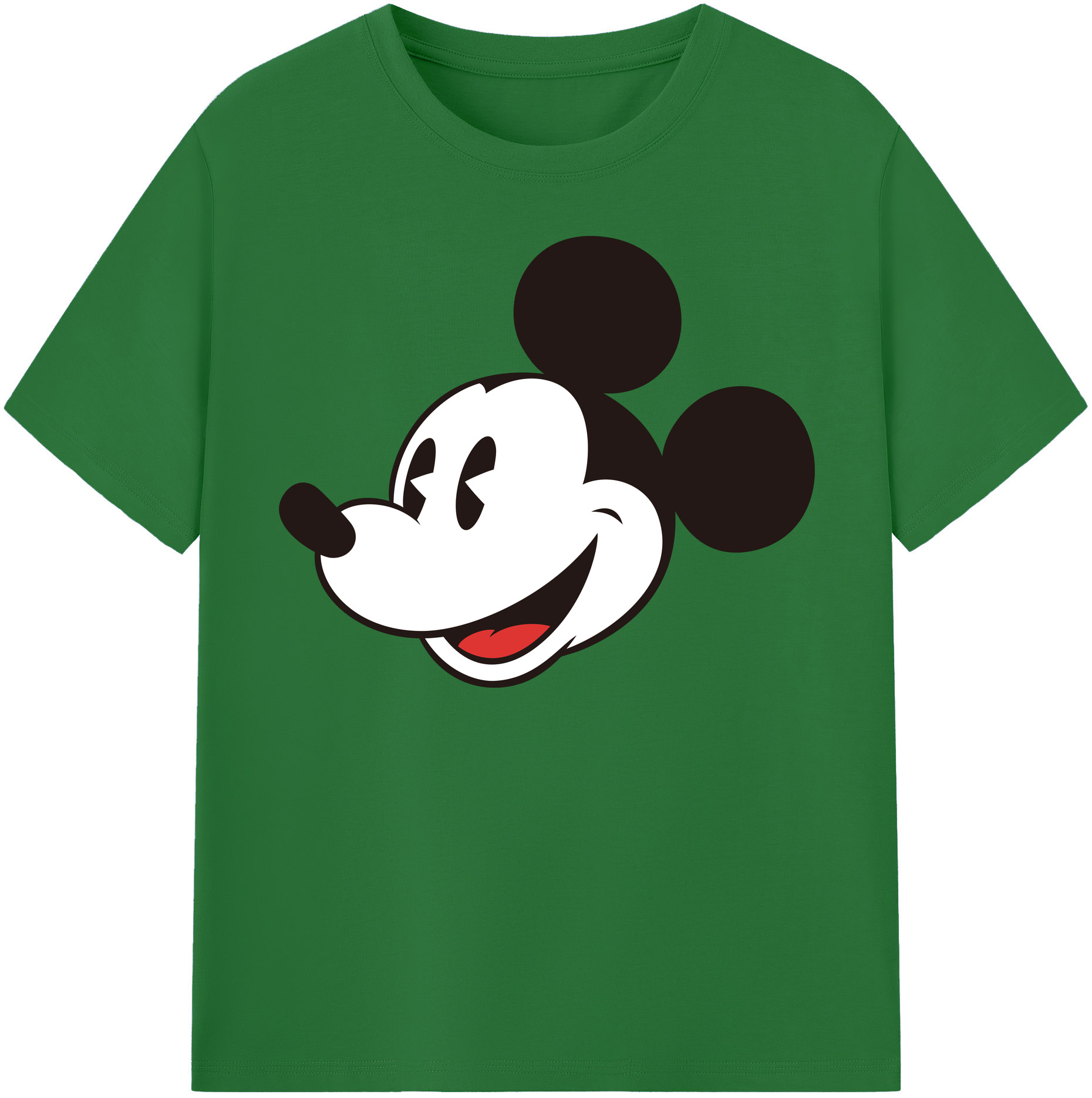 （画像用） ミッキーマウス Mickey Mouse 綿100％半袖Tシャツ（フロントプリント）