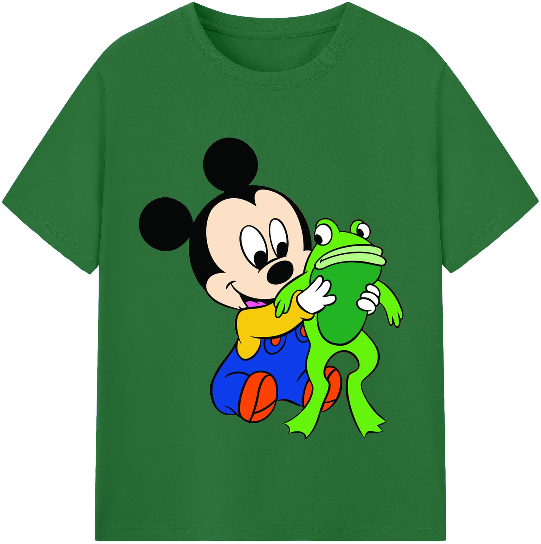 （画像用） ミッキーマウス Mickey Mouse 綿100％半袖Tシャツ（フロントプリント）