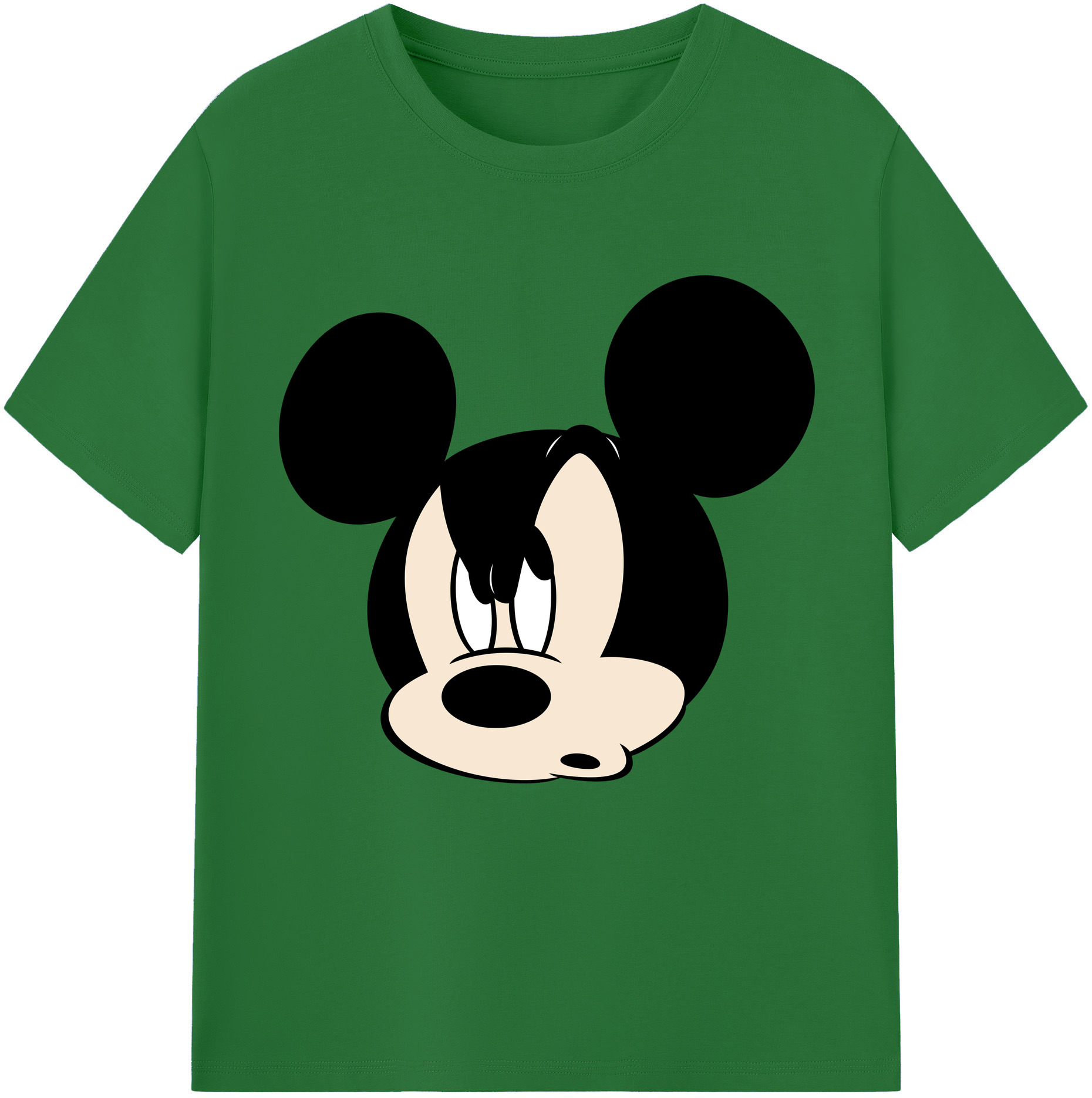 （画像用） ミッキーマウス Mickey Mouse 綿100％半袖Tシャツ（フロントプリント）