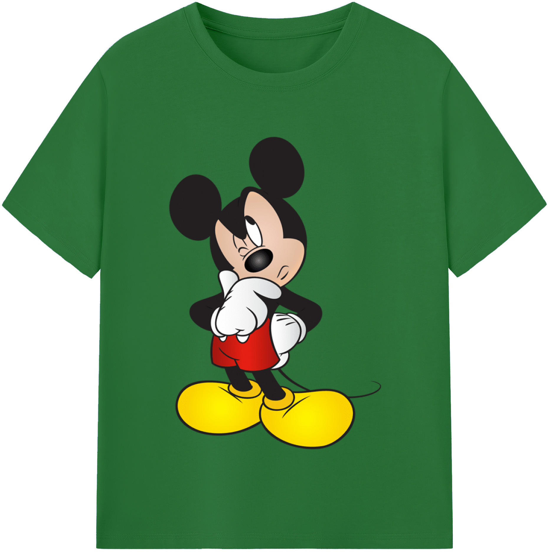 （画像用） ミッキーマウス Mickey Mouse 綿100％半袖Tシャツ（フロントプリント）