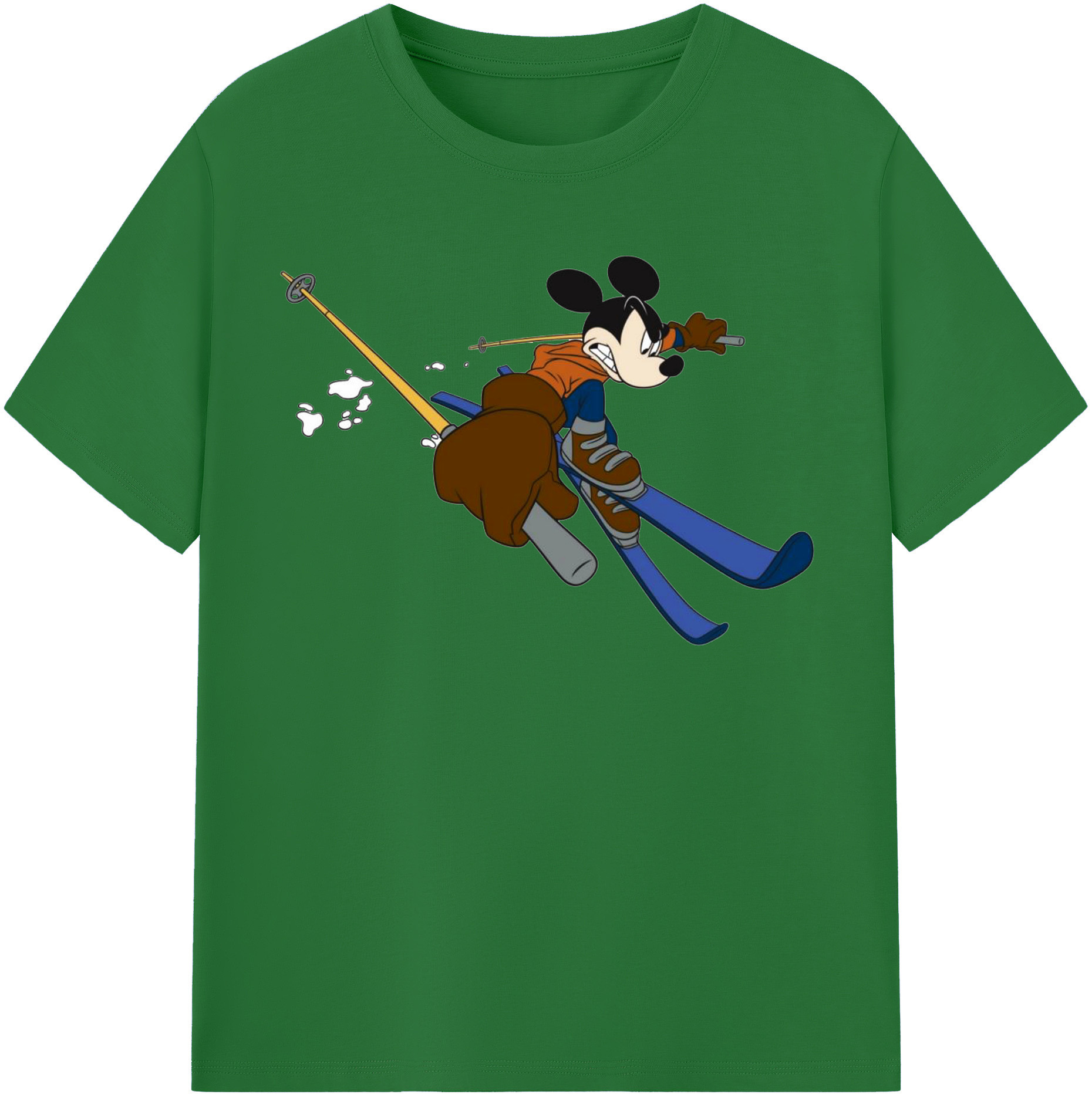 （画像用） ミッキーマウス Mickey Mouse 綿100％半袖Tシャツ（フロントプリント）