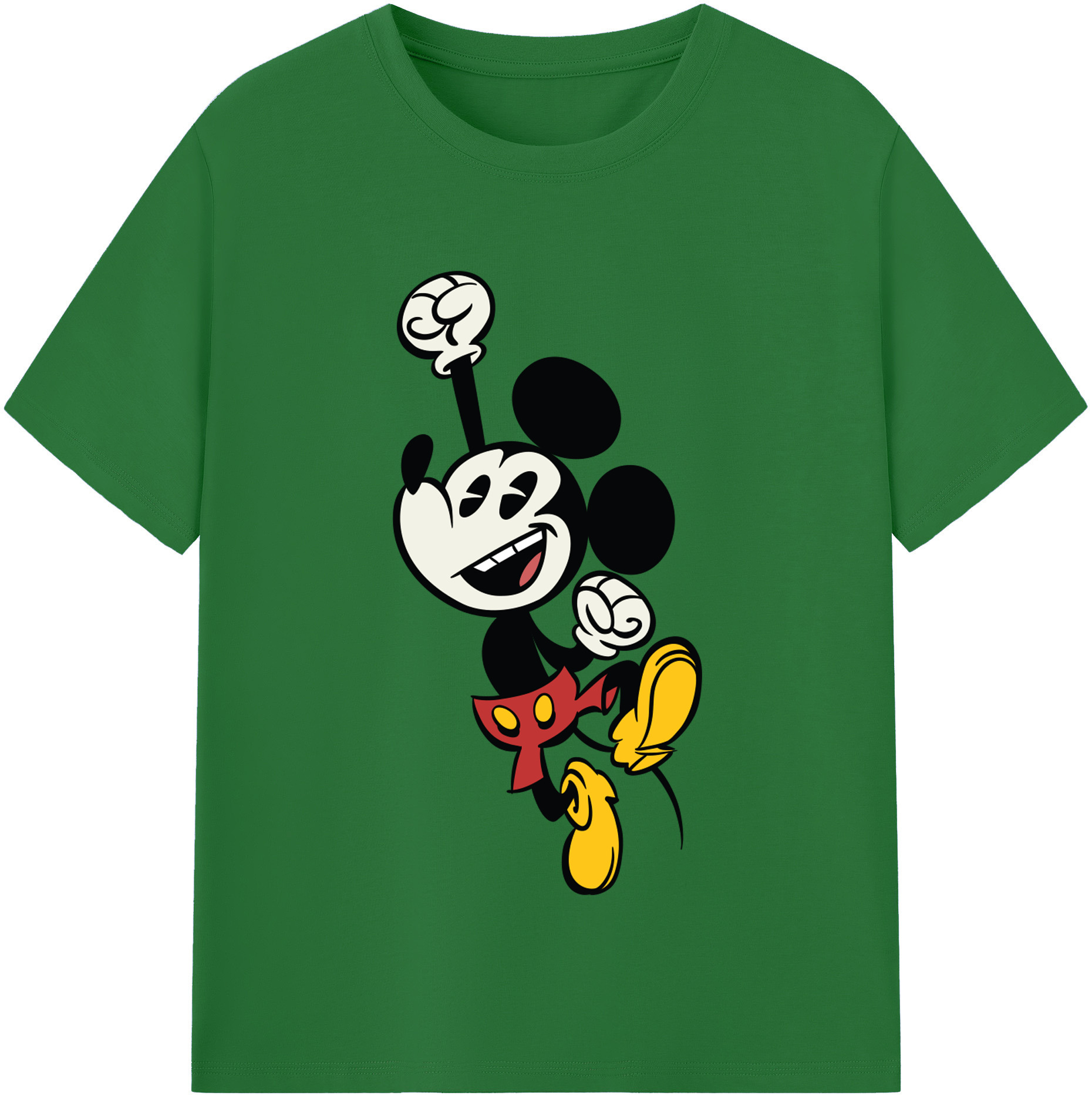 （画像用） ミッキーマウス Mickey Mouse 綿100％半袖Tシャツ（フロントプリント）