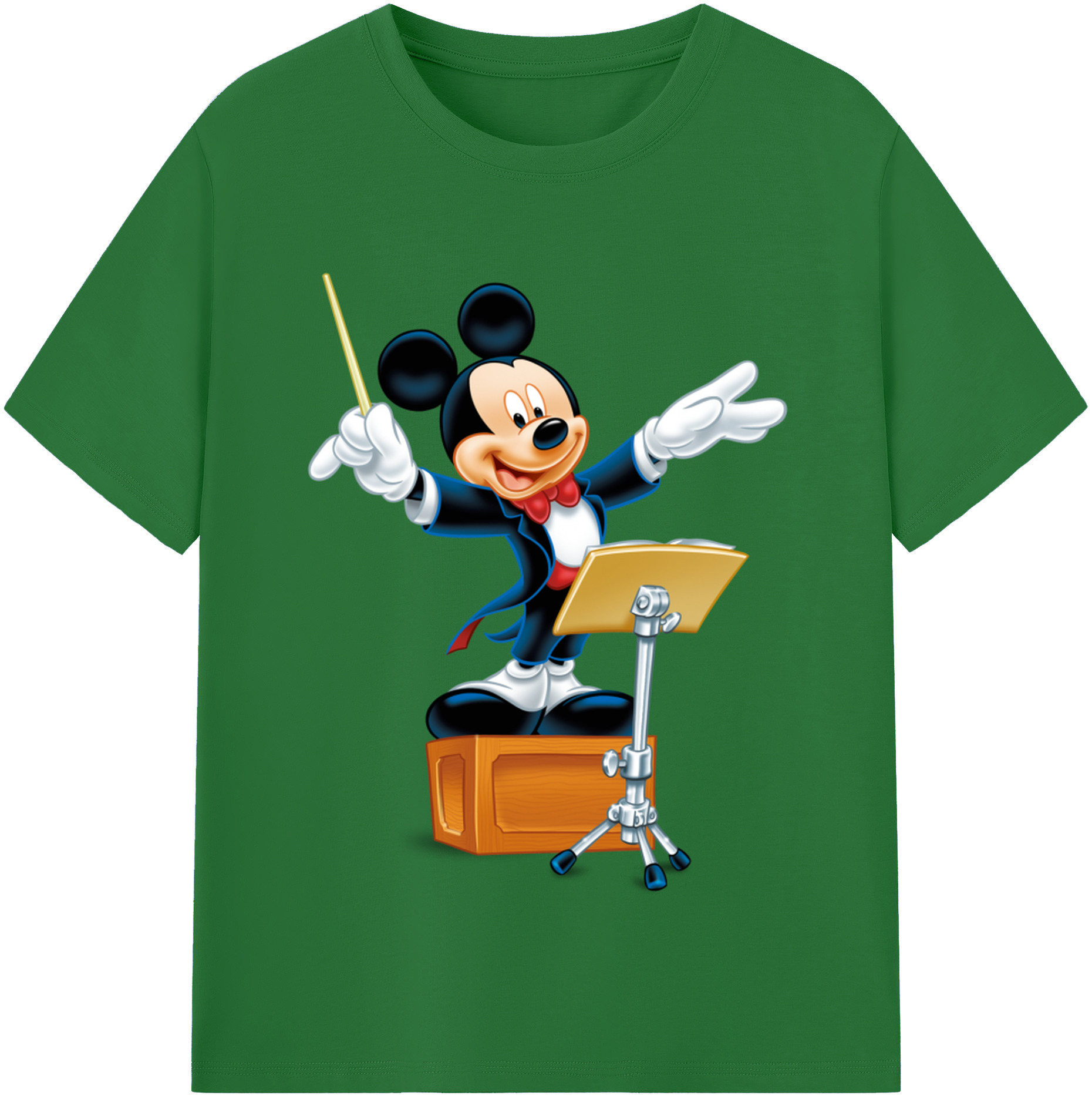 （画像用） ミッキーマウス Mickey Mouse 綿100％半袖Tシャツ（フロントプリント）