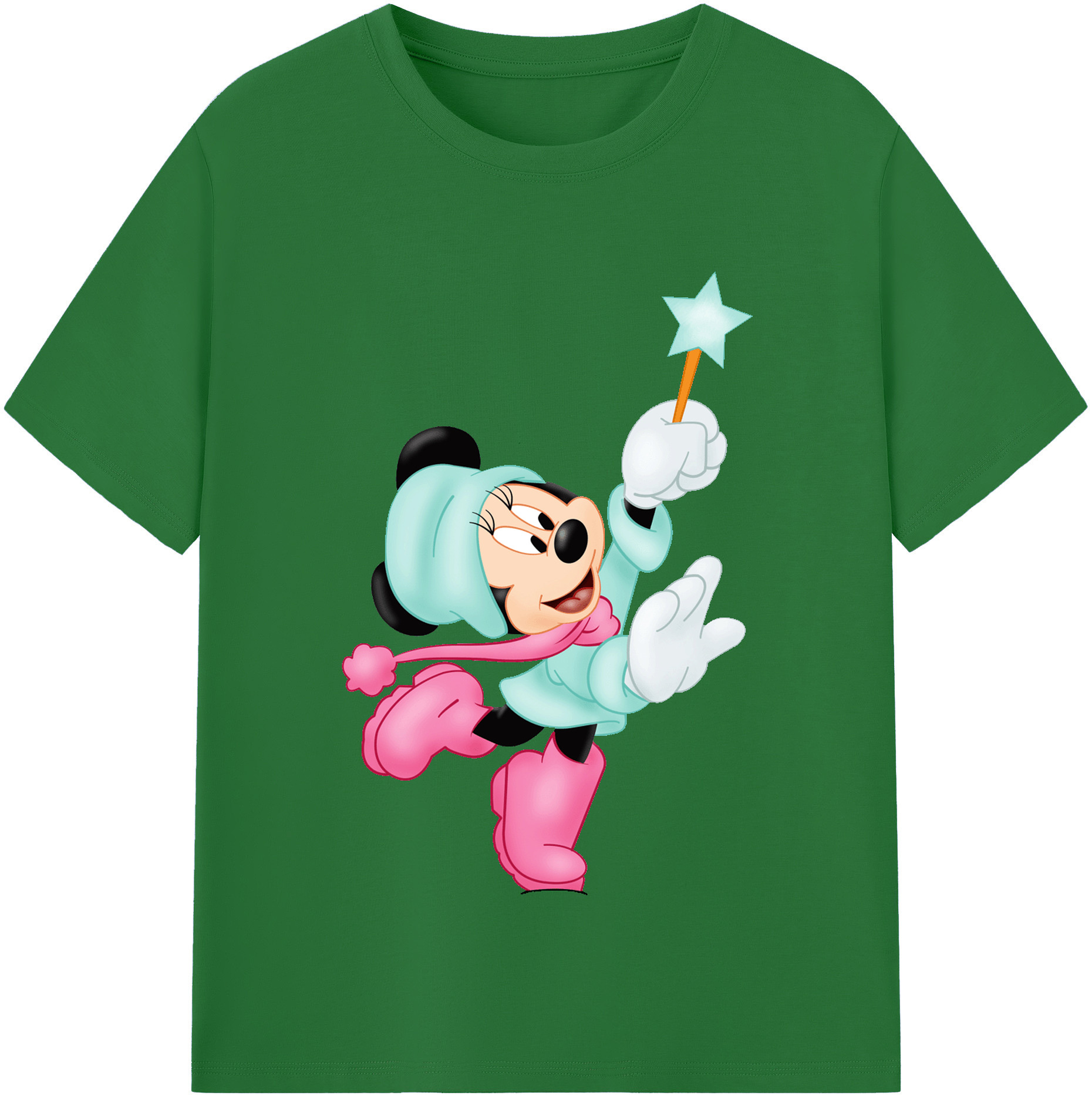 （画像用） ミッキーマウス Mickey Mouse 綿100％半袖Tシャツ（フロントプリント）
