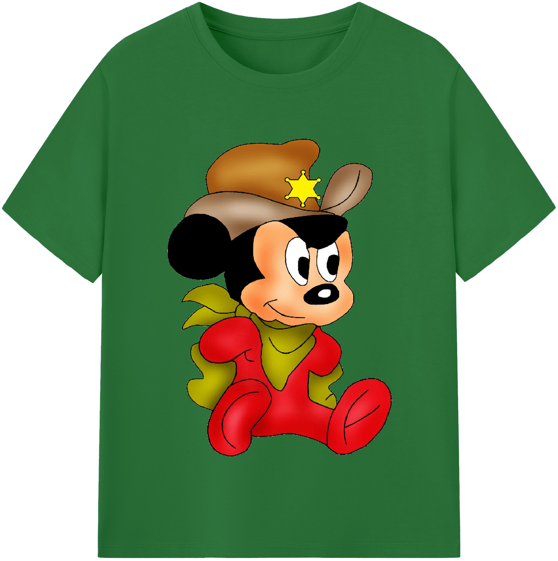 （画像用） ミッキーマウス Mickey Mouse 綿100％半袖Tシャツ（フロントプリント）