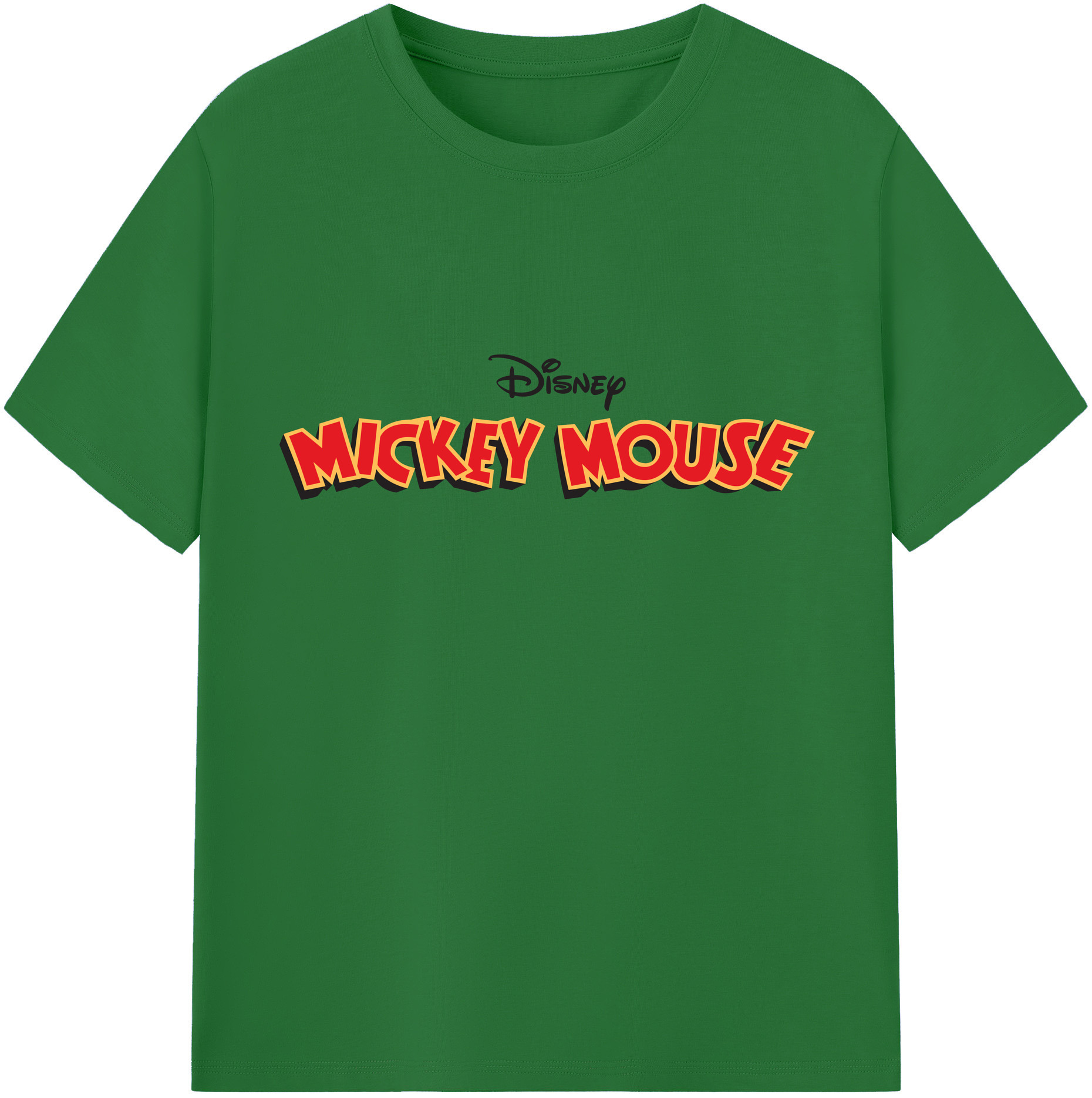 （画像用） ミッキーマウス Mickey Mouse 綿100％半袖Tシャツ（フロントプリント）