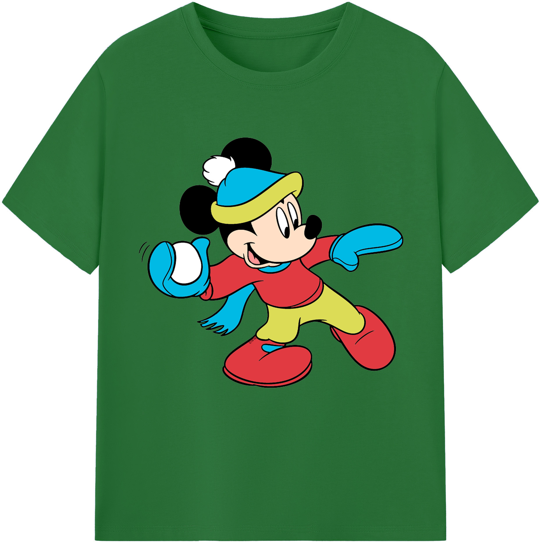 （画像用） ミッキーマウス Mickey Mouse 綿100％半袖Tシャツ（フロントプリント）