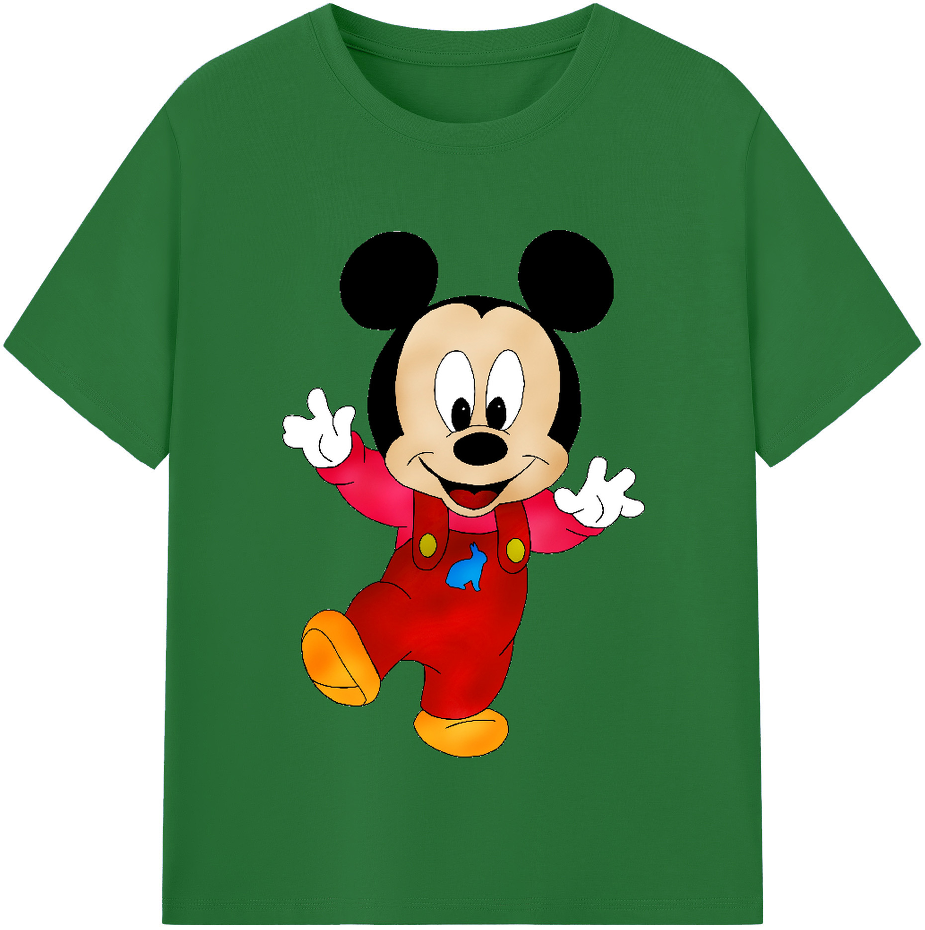 （画像用） ミッキーマウス Mickey Mouse 綿100％半袖Tシャツ（フロントプリント）
