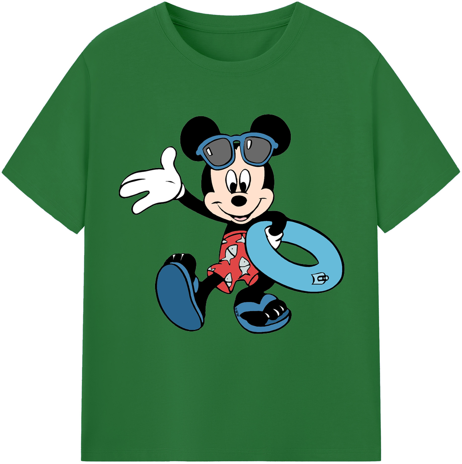 （画像用） ミッキーマウス Mickey Mouse 綿100％半袖Tシャツ（フロントプリント）