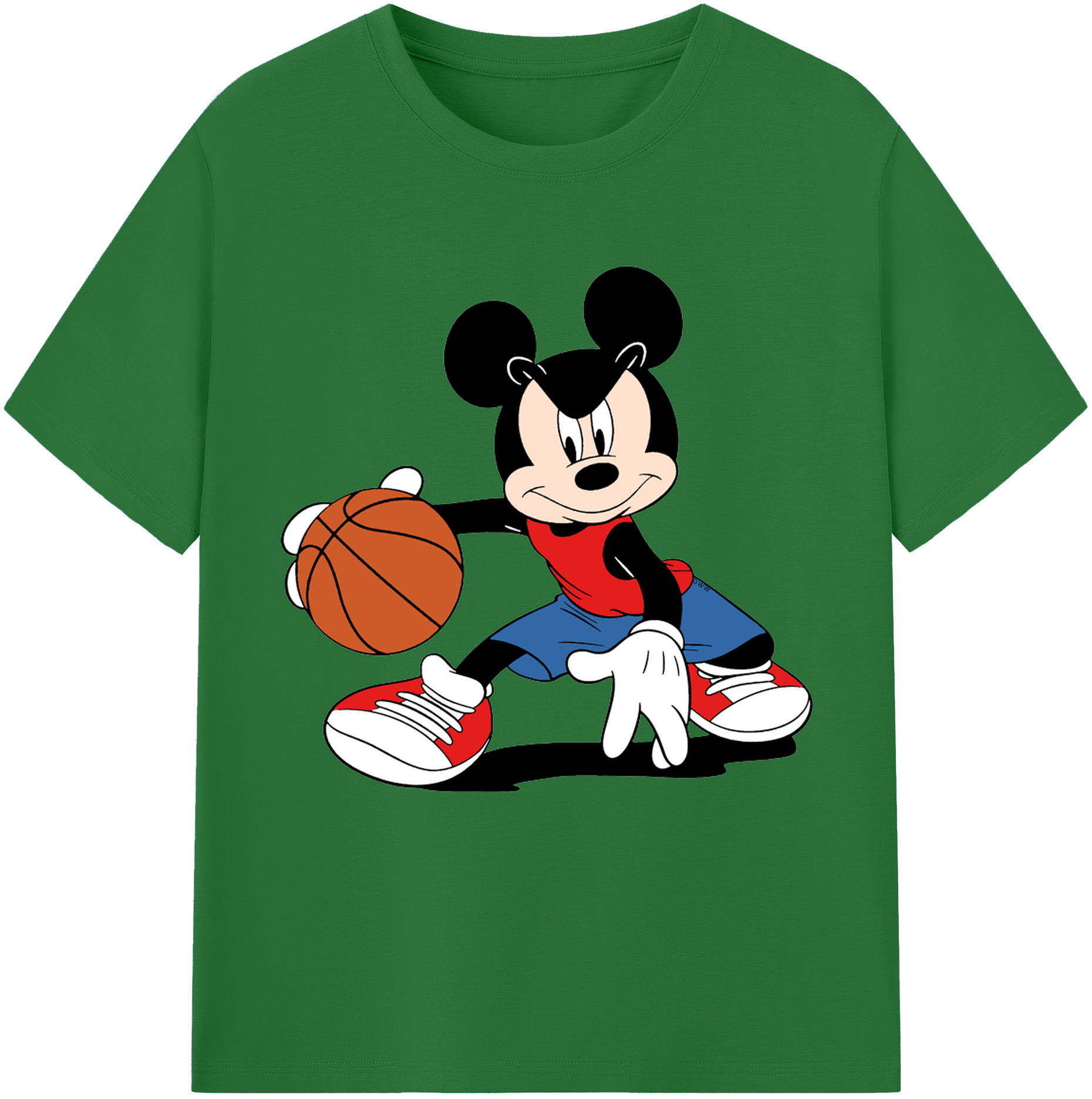 （画像用） ミッキーマウス Mickey Mouse 綿100％半袖Tシャツ（フロントプリント）