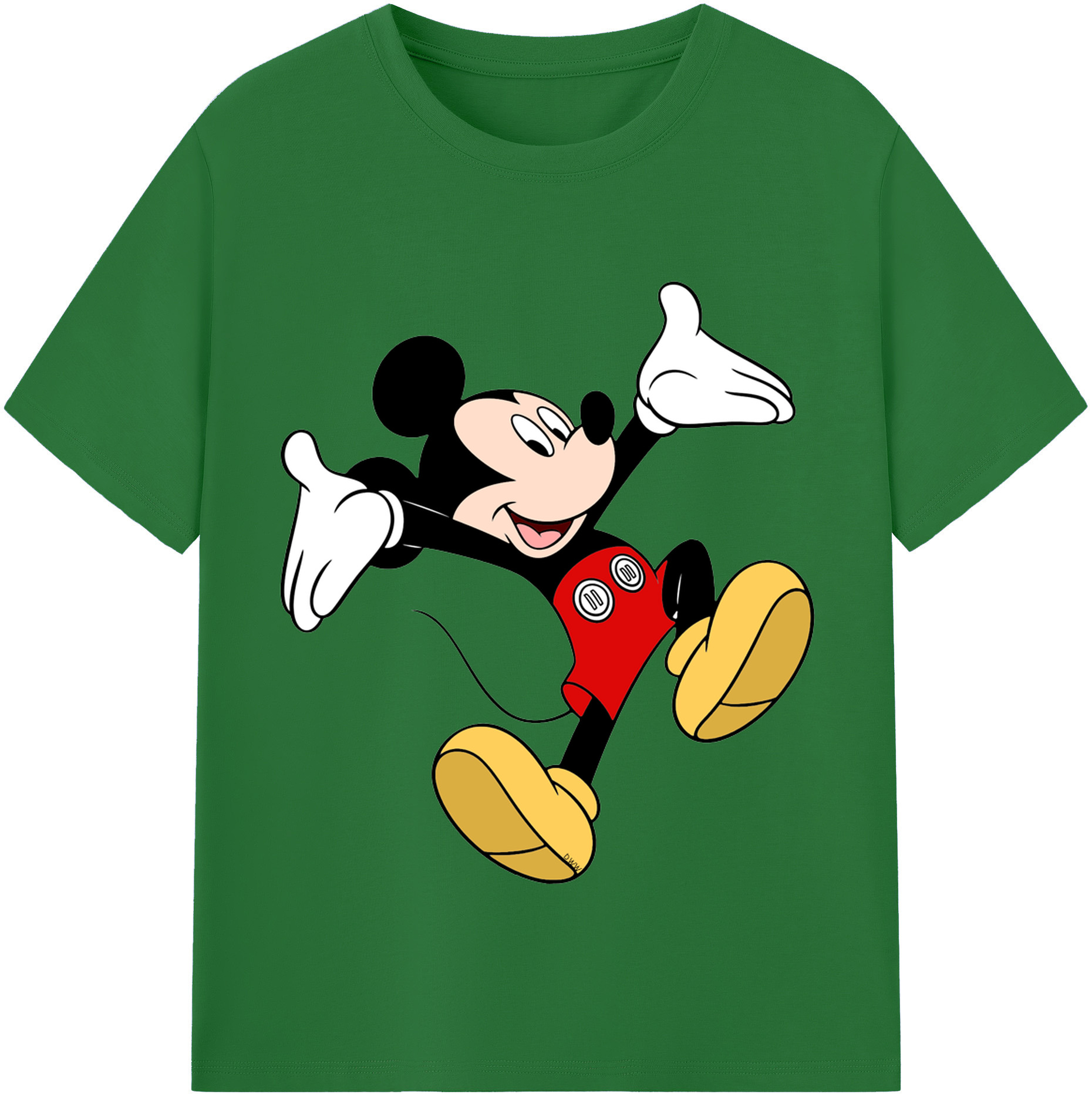 （画像用） ミッキーマウス Mickey Mouse 綿100％半袖Tシャツ（フロントプリント）