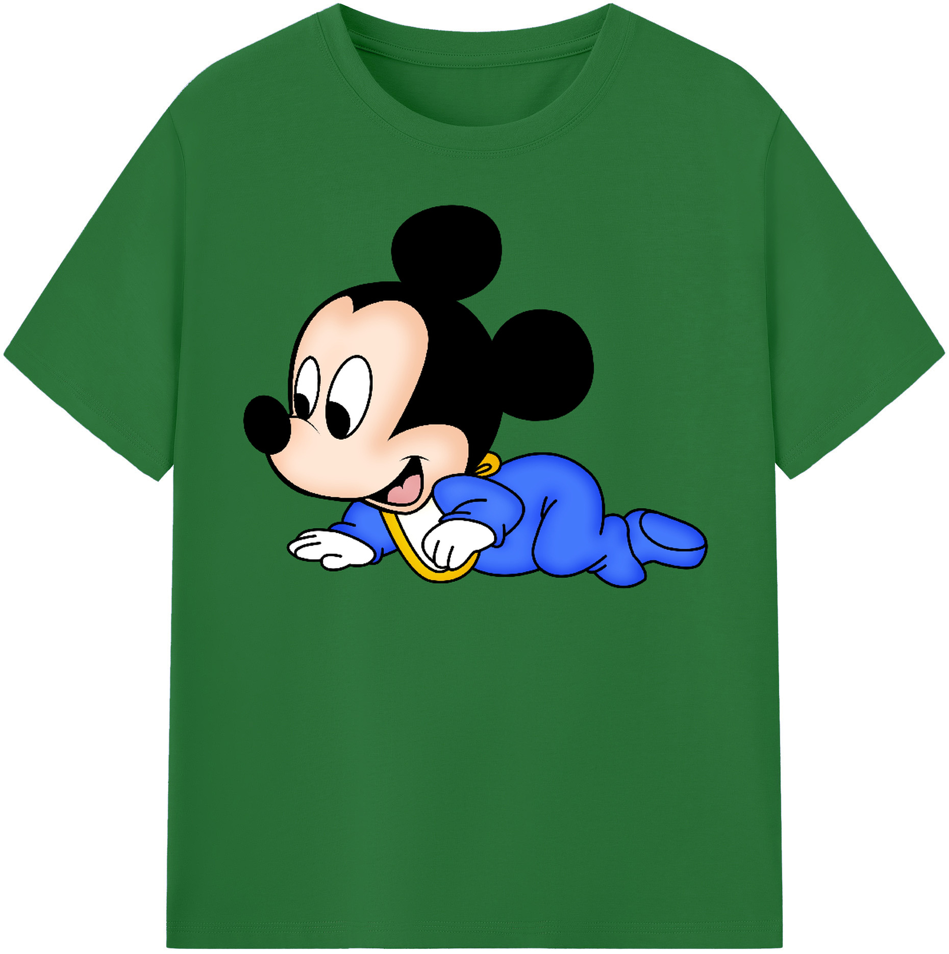 （画像用） ミッキーマウス Mickey Mouse 綿100％半袖Tシャツ（フロントプリント）