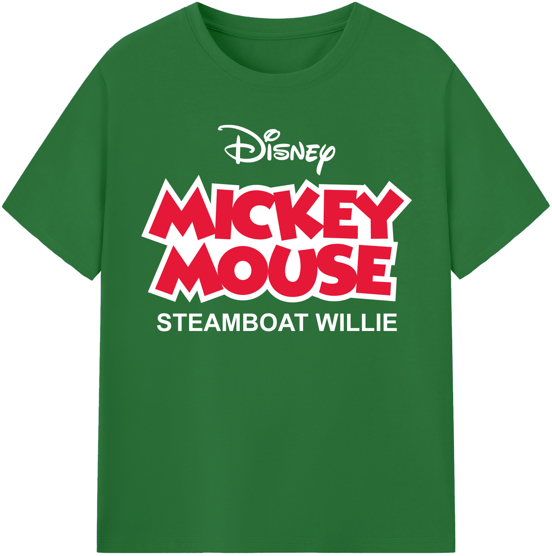 （画像用） ミッキーマウス Mickey Mouse 綿100％半袖Tシャツ（フロントプリント）