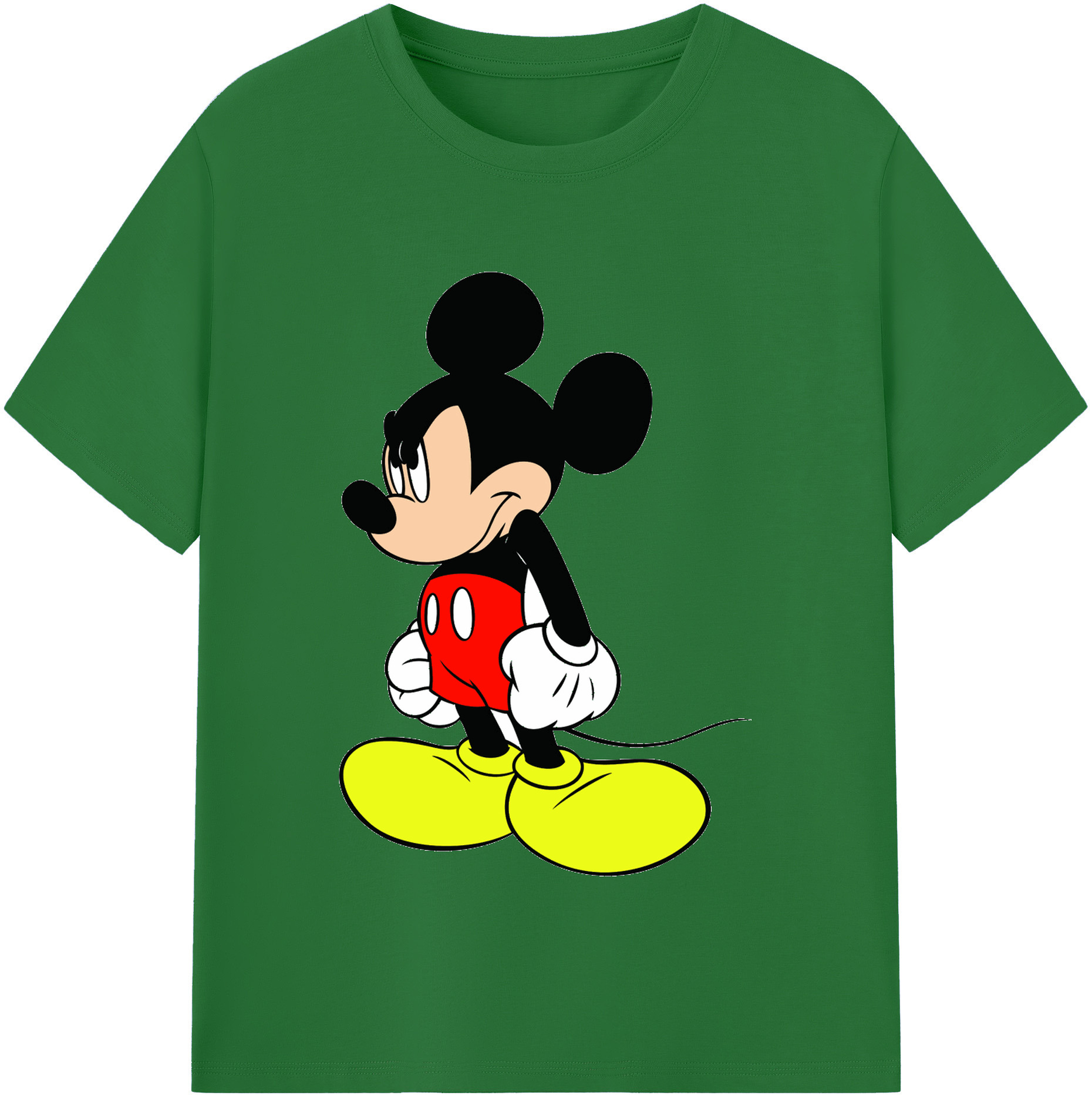 （画像用） ミッキーマウス Mickey Mouse 綿100％半袖Tシャツ（フロントプリント）