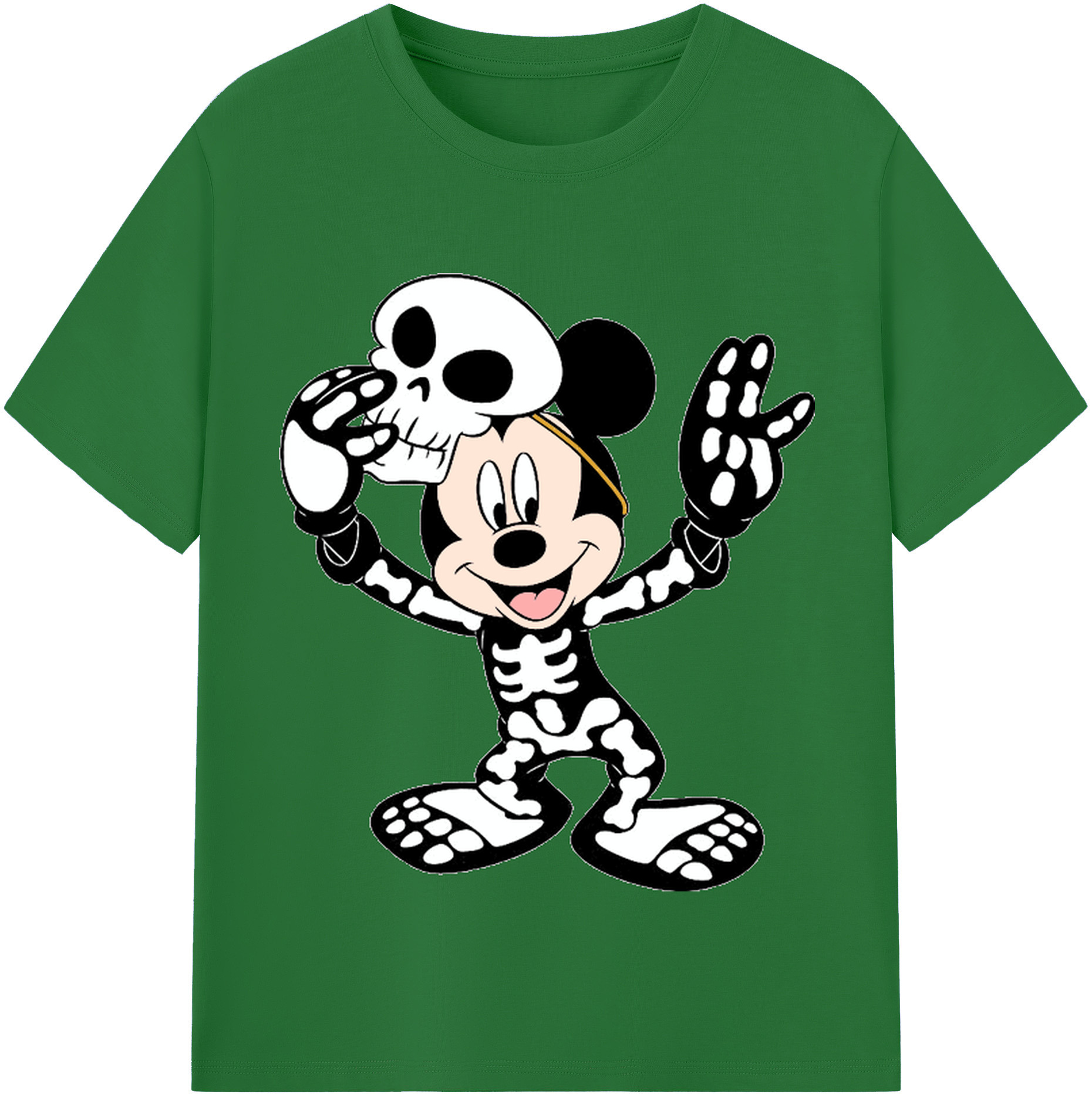 （画像用） ミッキーマウス Mickey Mouse 綿100％半袖Tシャツ（フロントプリント）