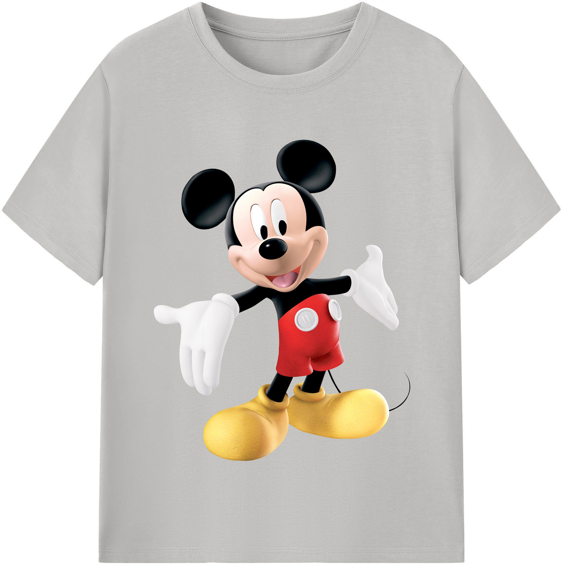 （画像用） ミッキーマウス Mickey Mouse 綿100％半袖Tシャツ（フロントプリント）