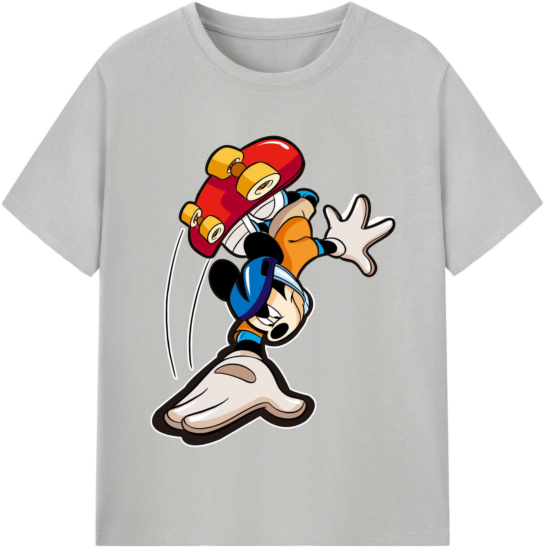 （画像用） ミッキーマウス Mickey Mouse 綿100％半袖Tシャツ（フロントプリント）