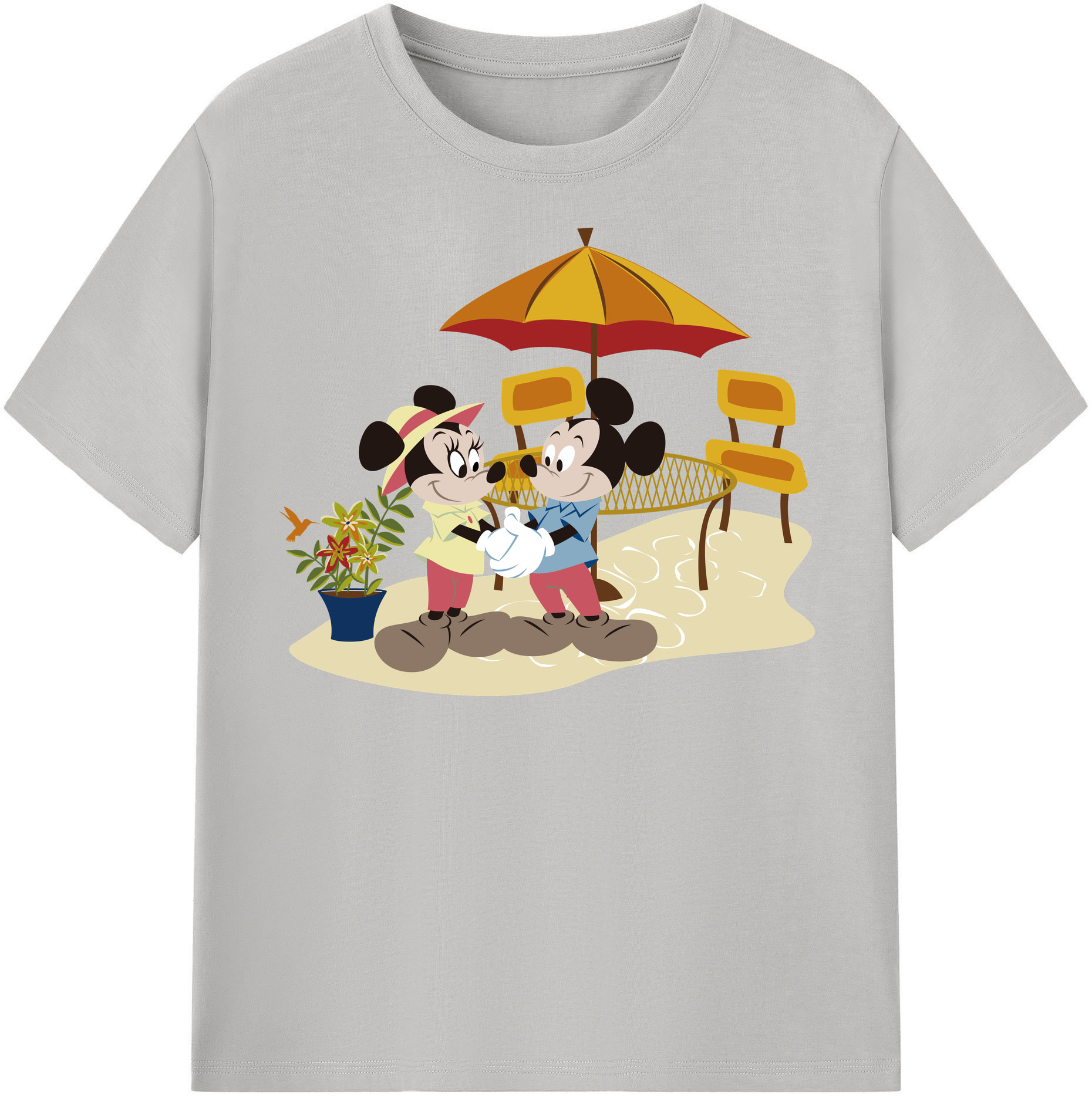 （画像用） ミッキーマウス Mickey Mouse 綿100％半袖Tシャツ（フロントプリント）
