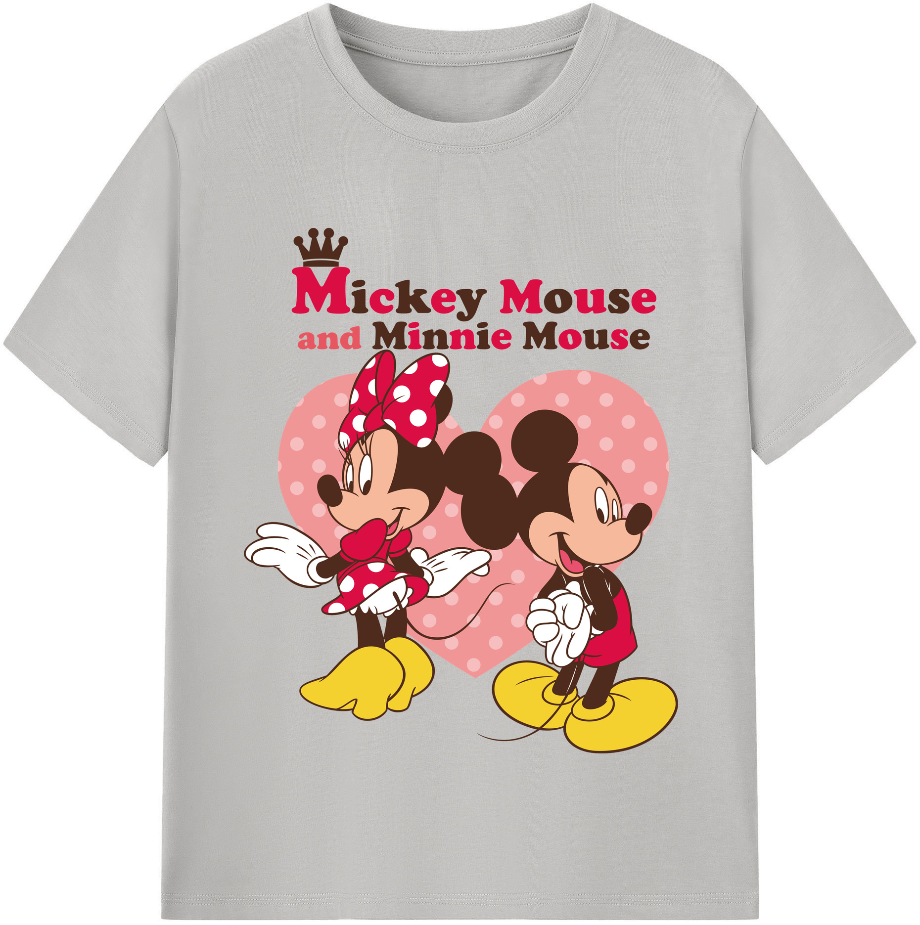 （画像用） ミッキーマウス Mickey Mouse 綿100％半袖Tシャツ（フロントプリント）