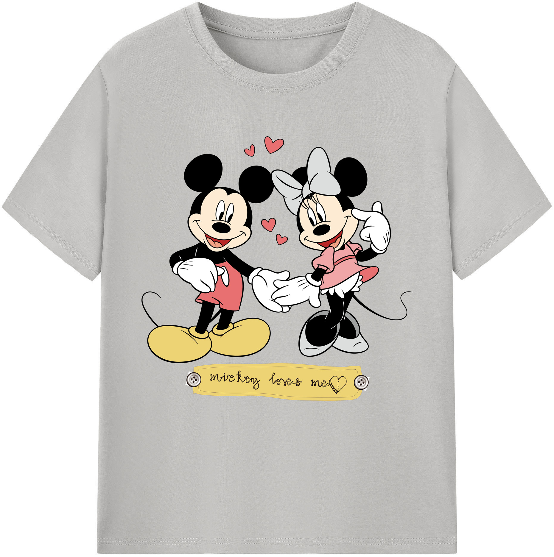 （画像用） ミッキーマウス Mickey Mouse 綿100％半袖Tシャツ（フロントプリント）
