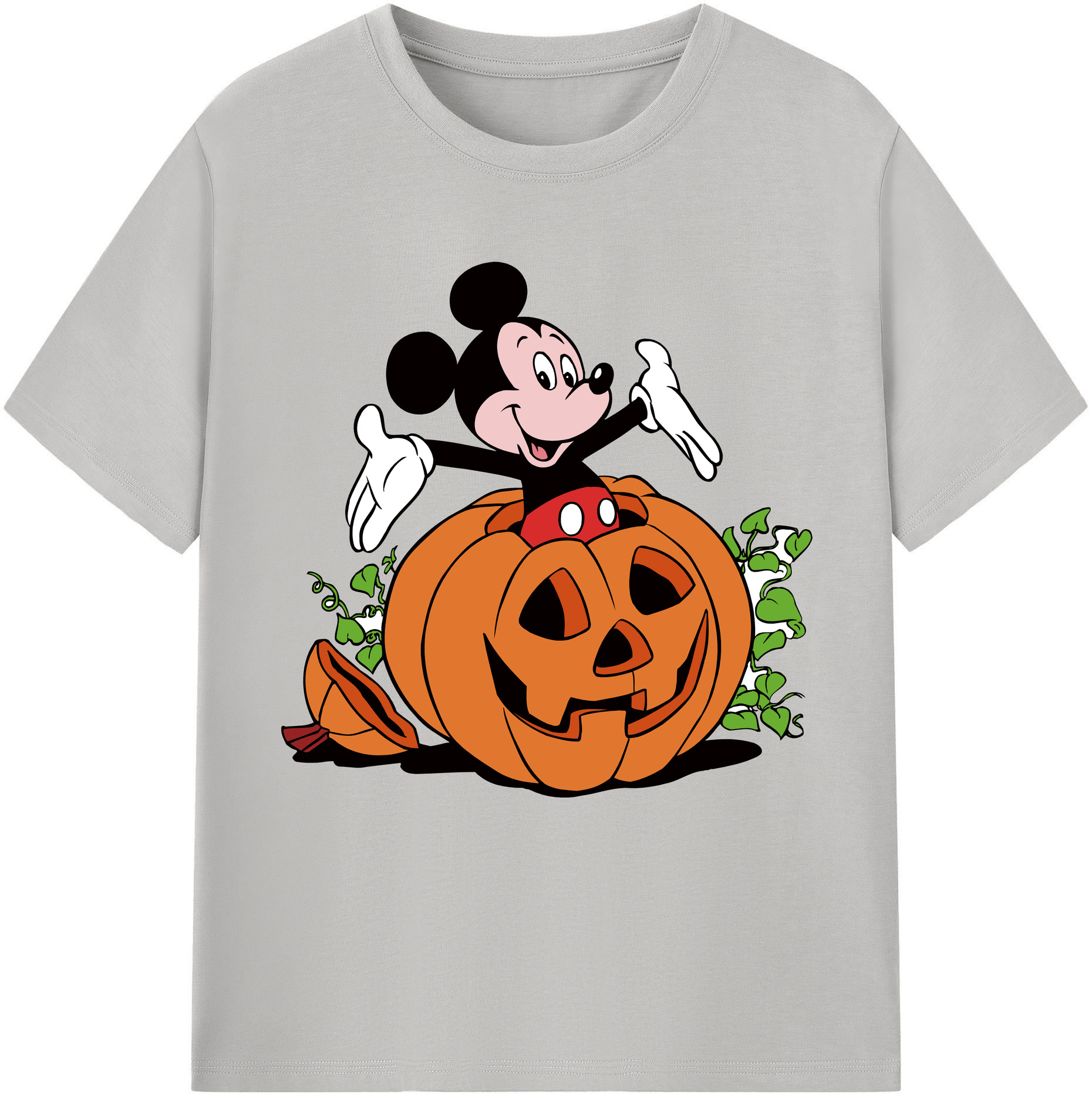 （画像用） ミッキーマウス Mickey Mouse 綿100％半袖Tシャツ（フロントプリント）