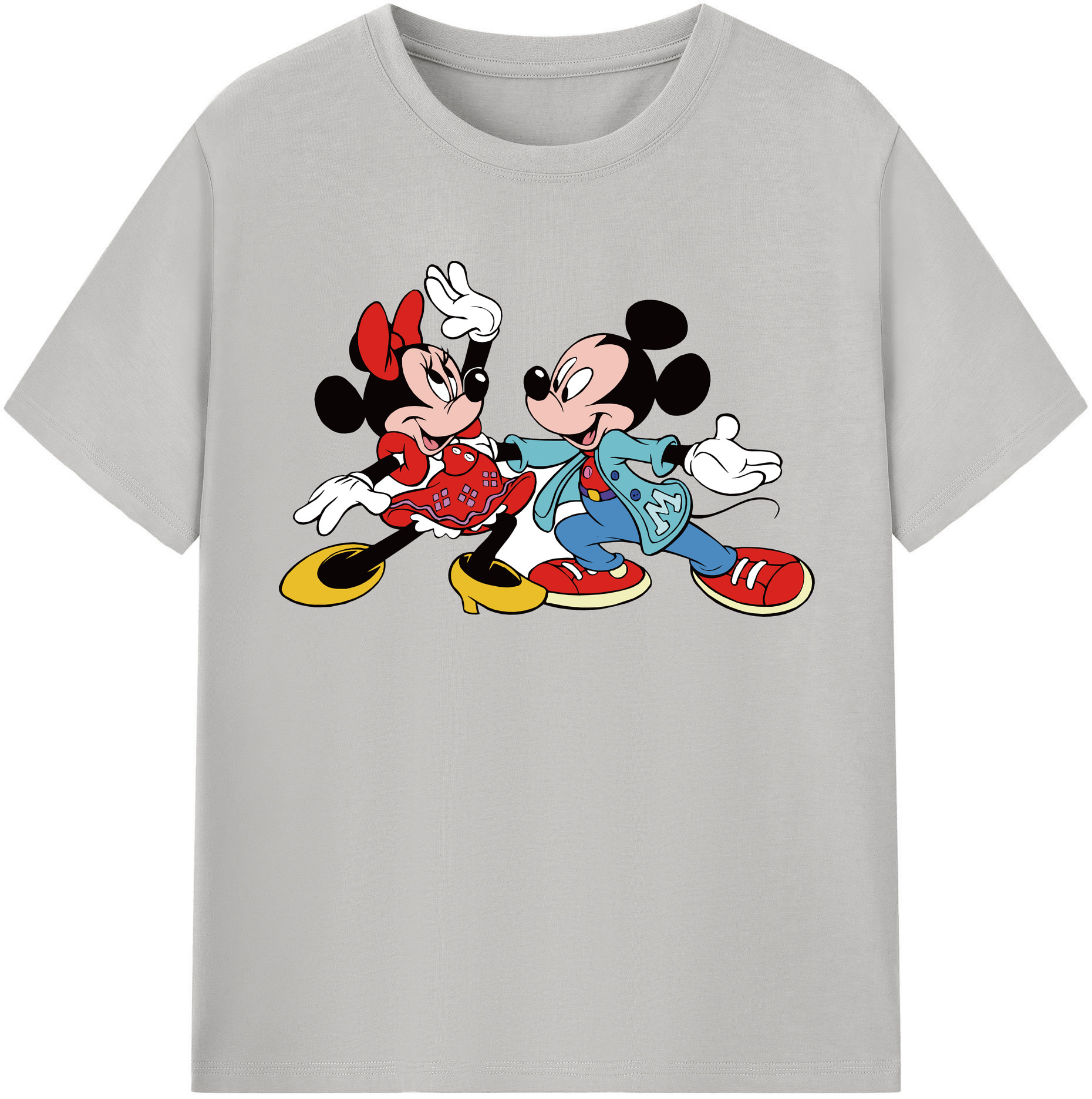 （画像用） ミッキーマウス Mickey Mouse 綿100％半袖Tシャツ（フロントプリント）