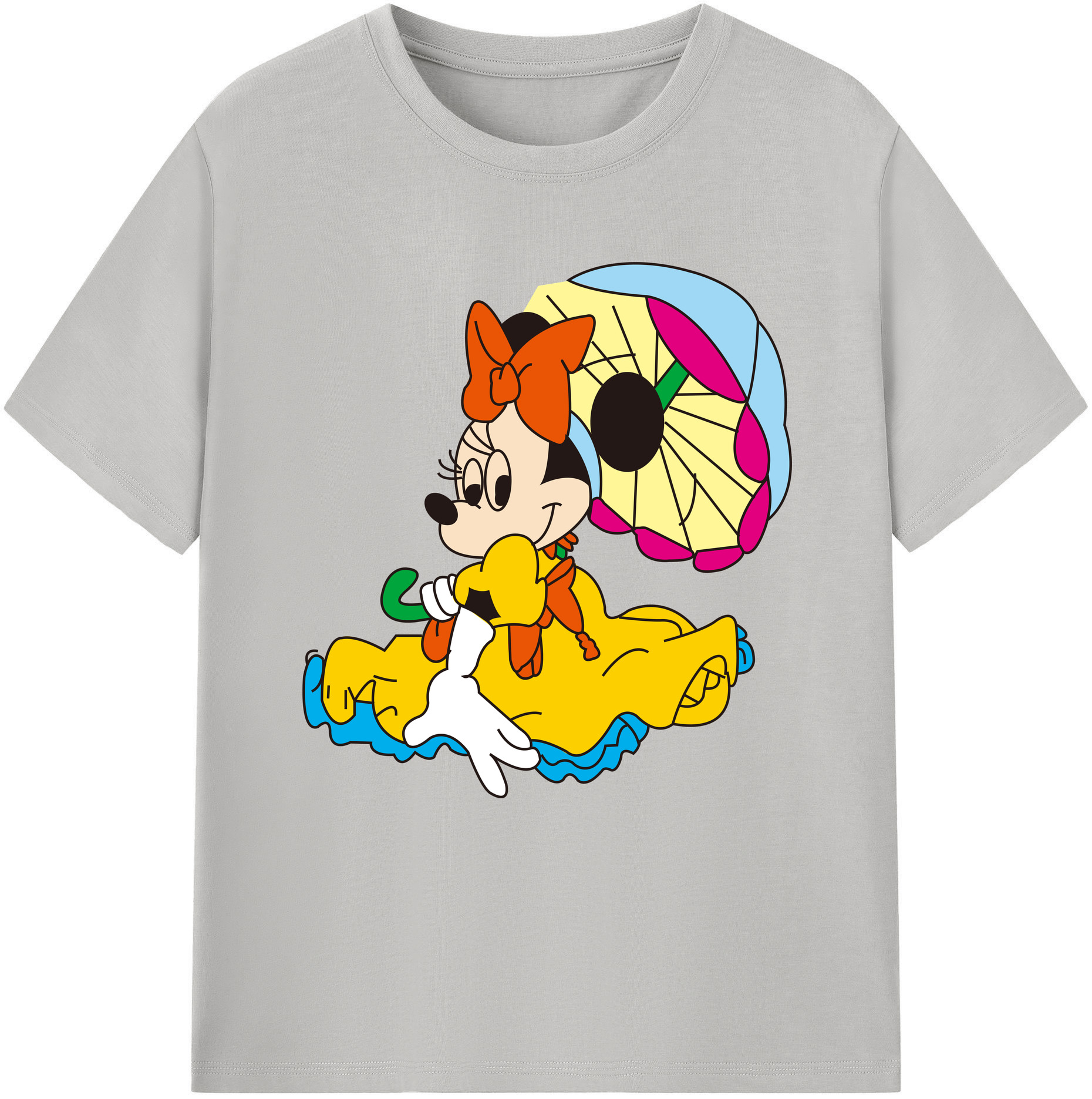（画像用） ミッキーマウス Mickey Mouse 綿100％半袖Tシャツ（フロントプリント）