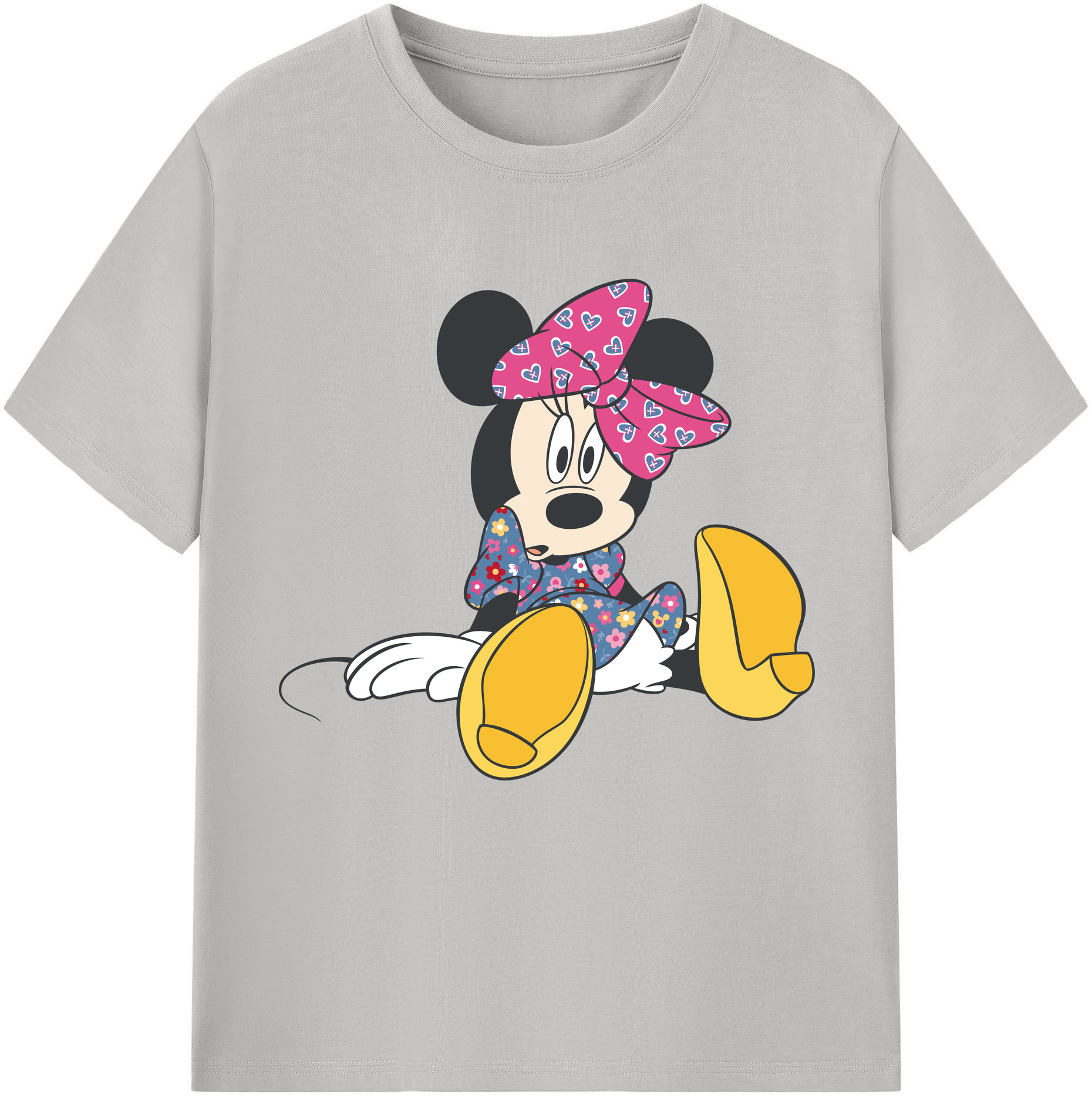 （画像用） ミッキーマウス Mickey Mouse 綿100％半袖Tシャツ（フロントプリント）