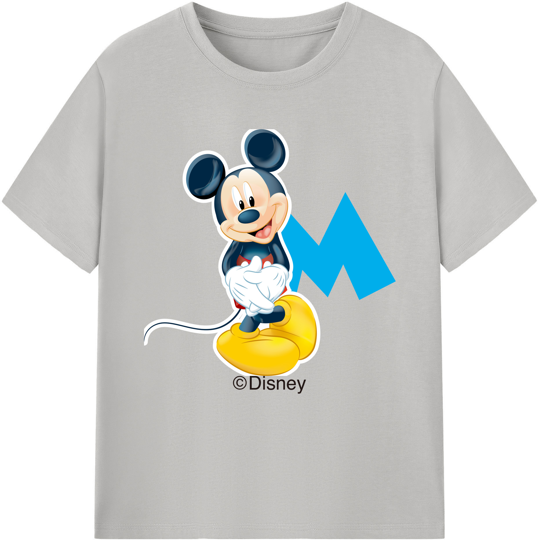 （画像用） ミッキーマウス Mickey Mouse 綿100％半袖Tシャツ（フロントプリント）