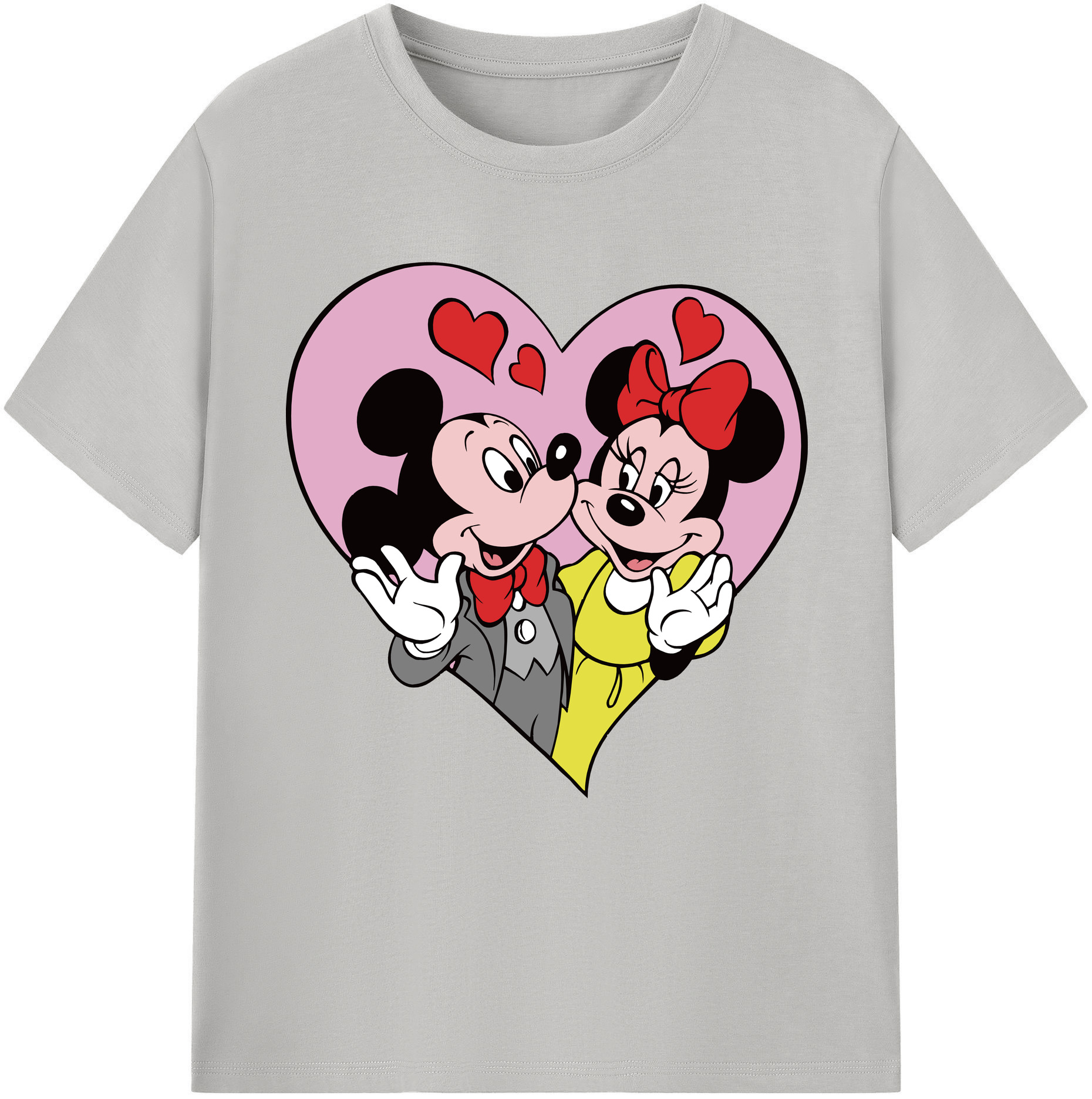（画像用） ミッキーマウス Mickey Mouse 綿100％半袖Tシャツ（フロントプリント）
