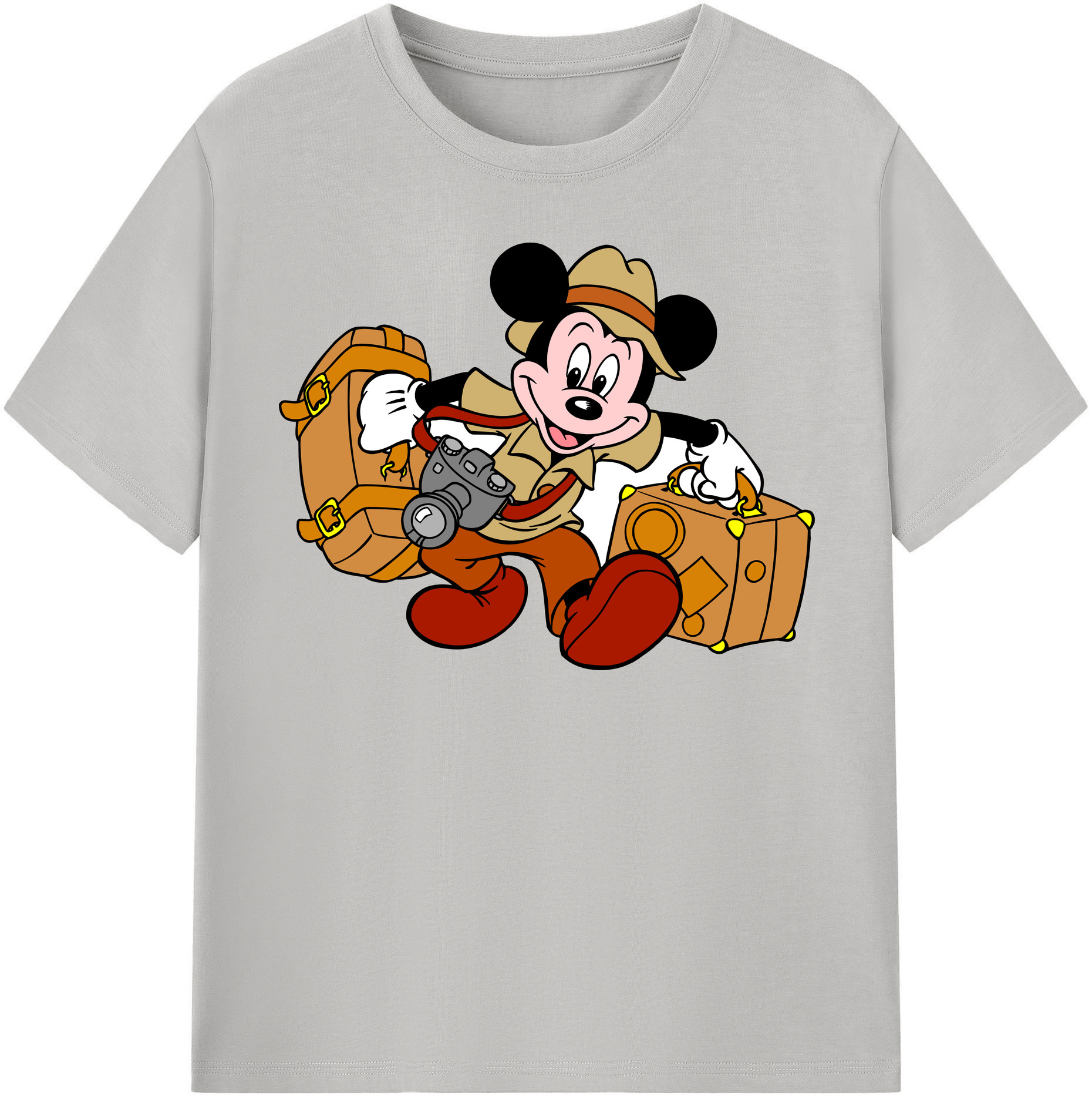 （画像用） ミッキーマウス Mickey Mouse 綿100％半袖Tシャツ（フロントプリント）