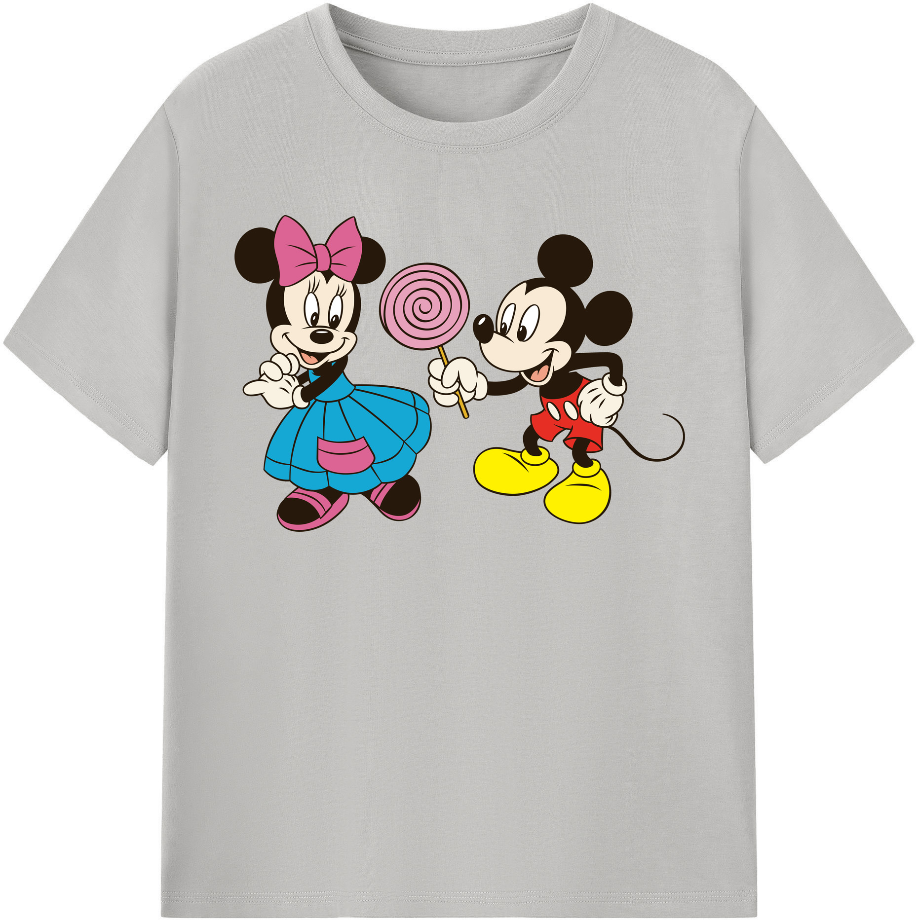 （画像用） ミッキーマウス Mickey Mouse 綿100％半袖Tシャツ（フロントプリント）