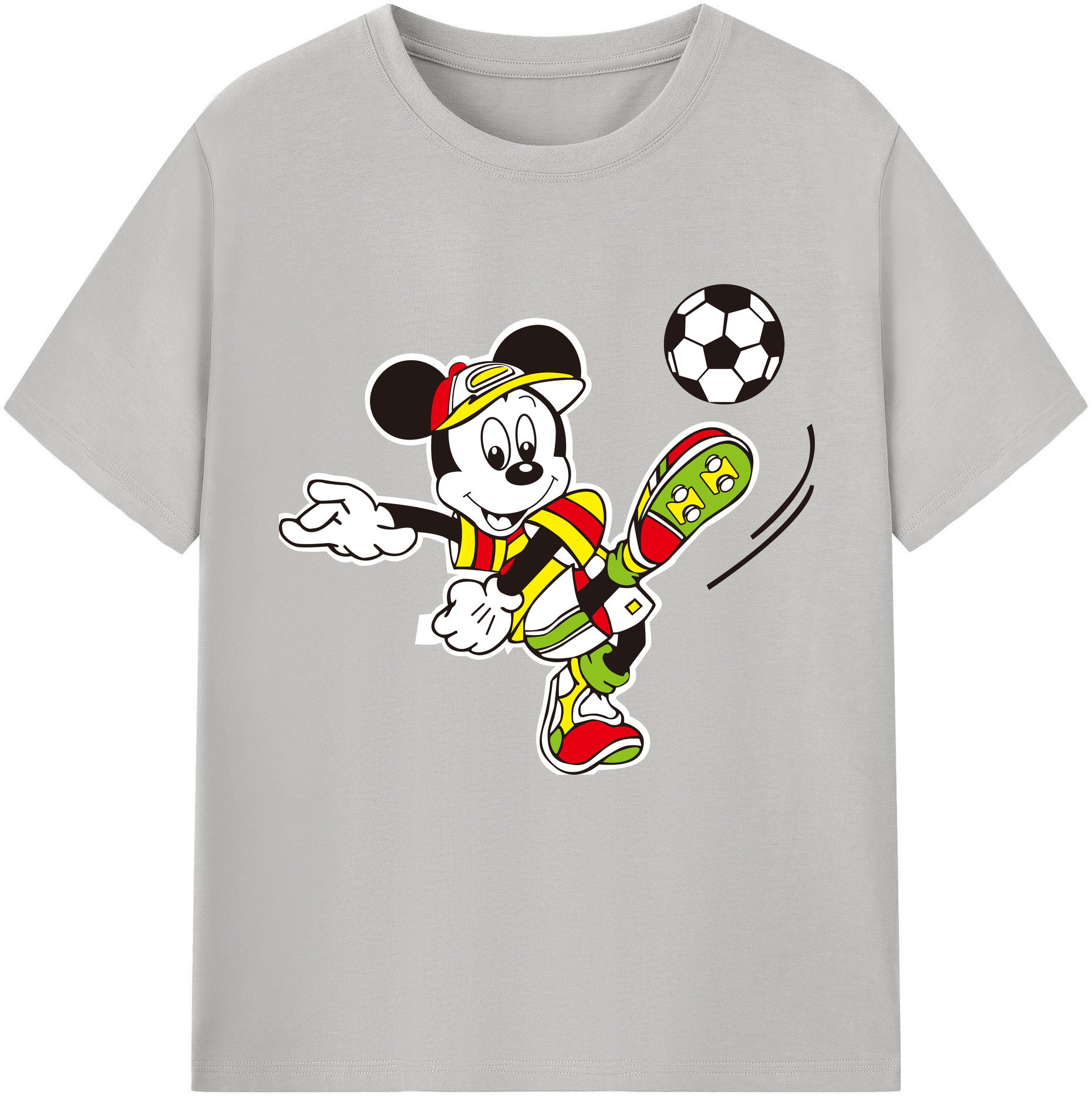 （画像用） ミッキーマウス Mickey Mouse 綿100％半袖Tシャツ（フロントプリント）