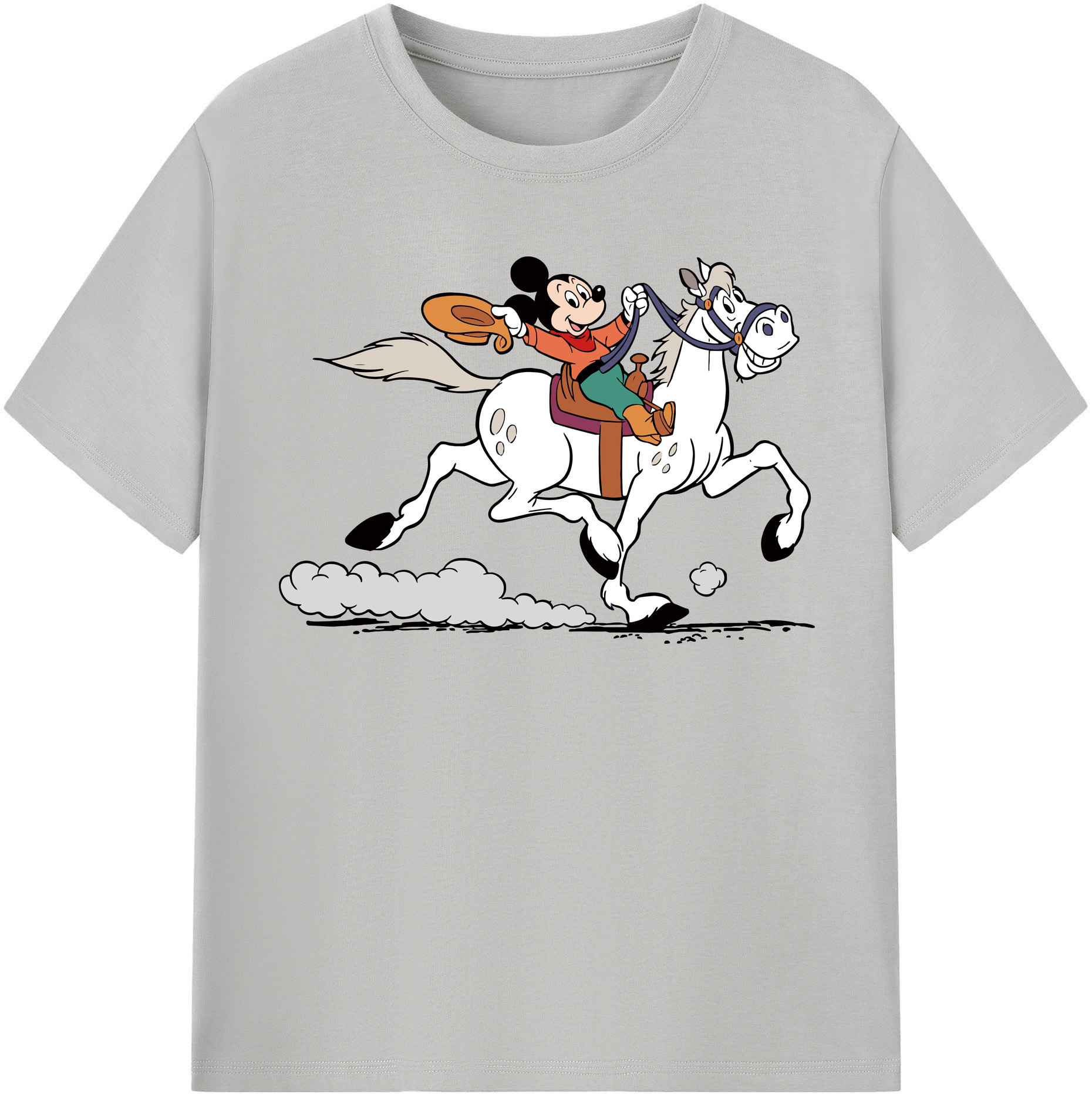 （画像用） ミッキーマウス Mickey Mouse 綿100％半袖Tシャツ（フロントプリント）