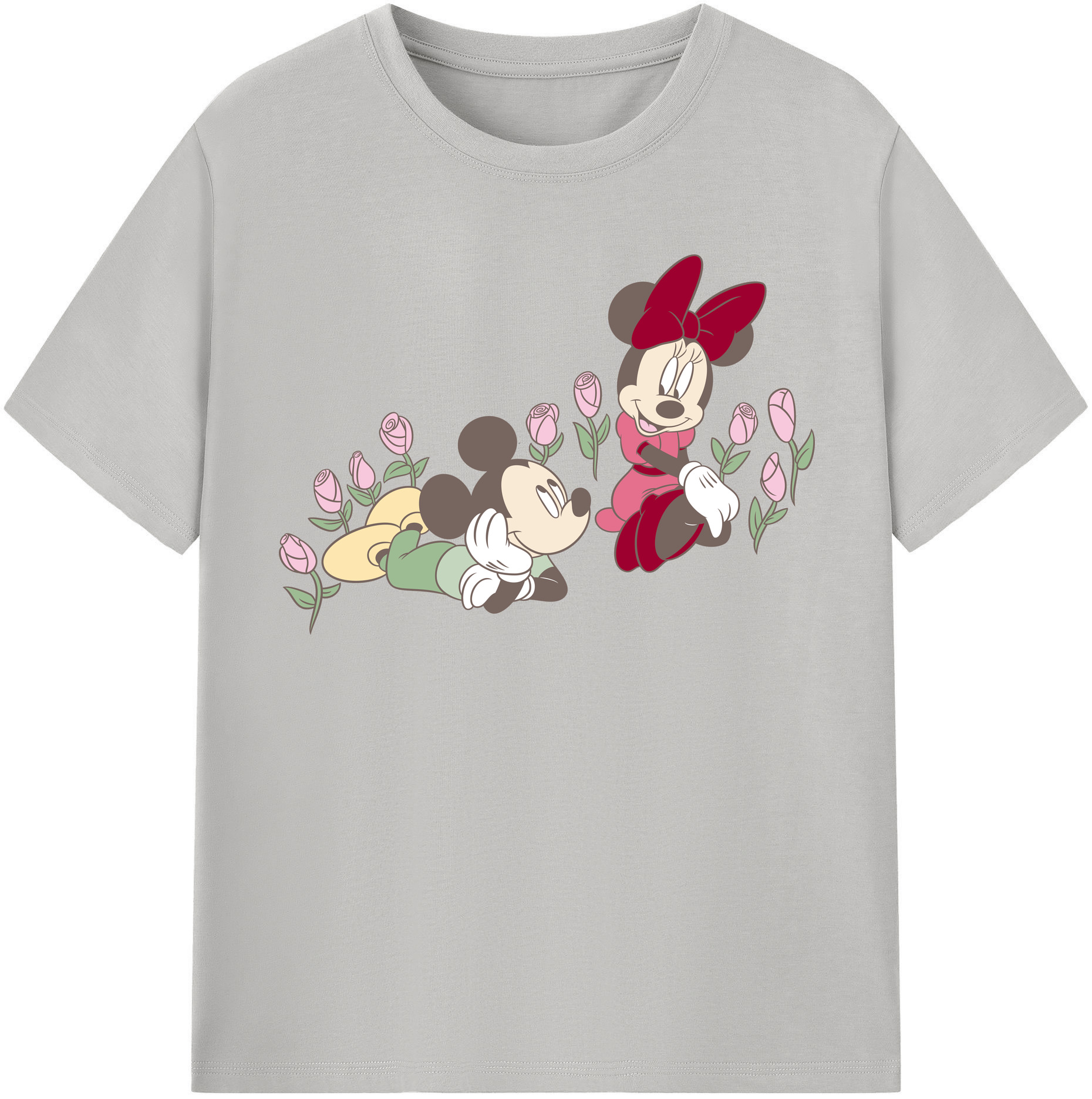 （画像用） ミッキーマウス Mickey Mouse 綿100％半袖Tシャツ（フロントプリント）