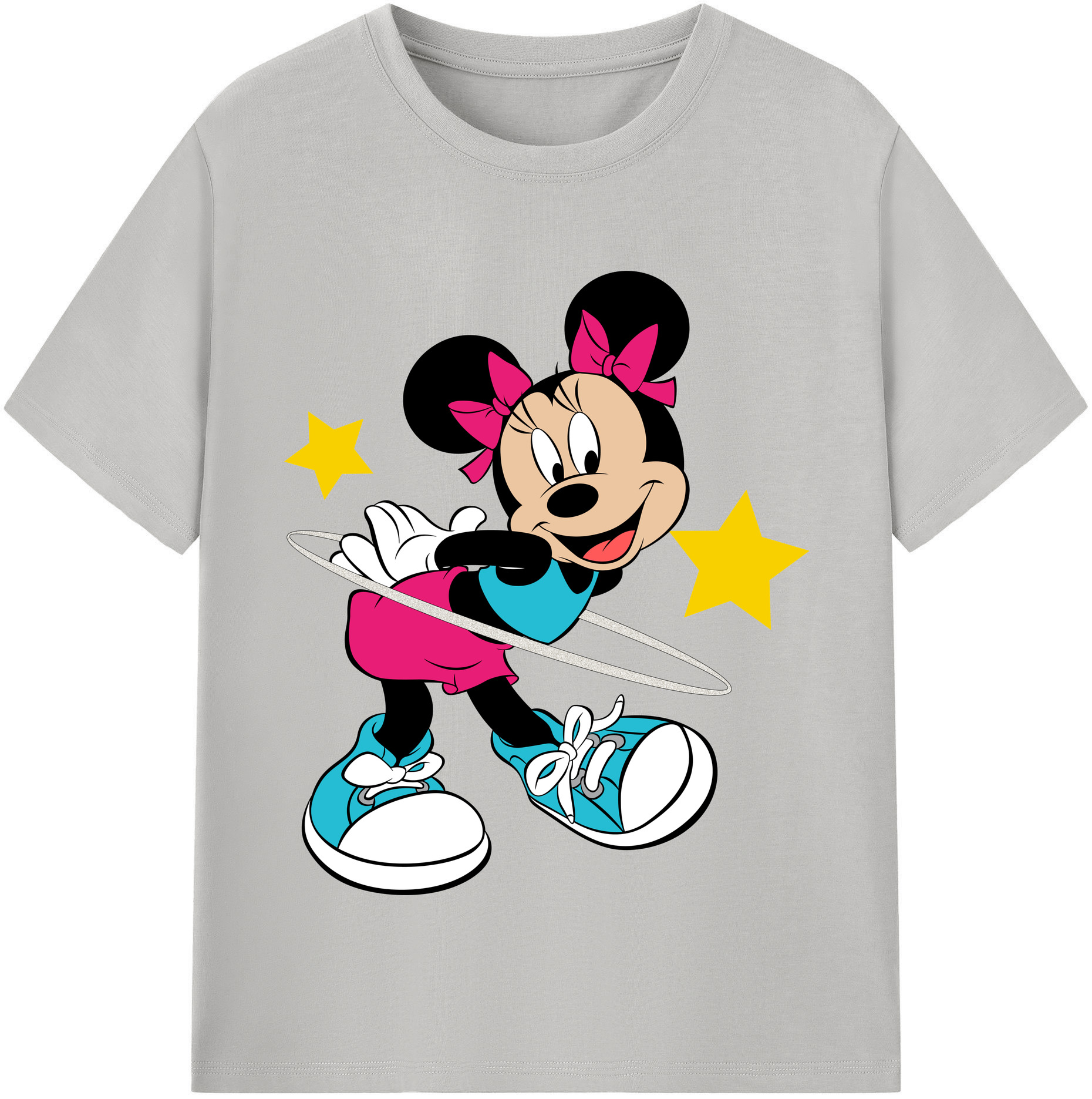 （画像用） ミッキーマウス Mickey Mouse 綿100％半袖Tシャツ（フロントプリント）