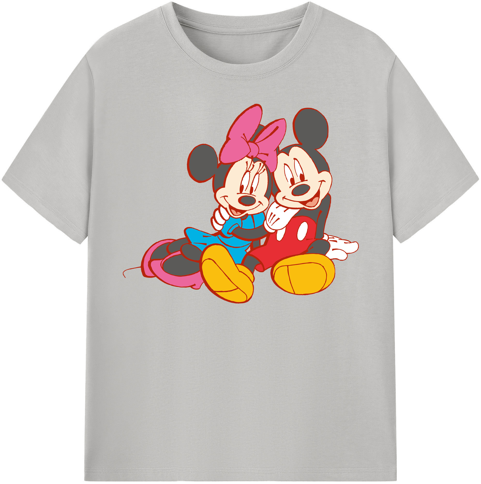 （画像用） ミッキーマウス Mickey Mouse 綿100％半袖Tシャツ（フロントプリント）