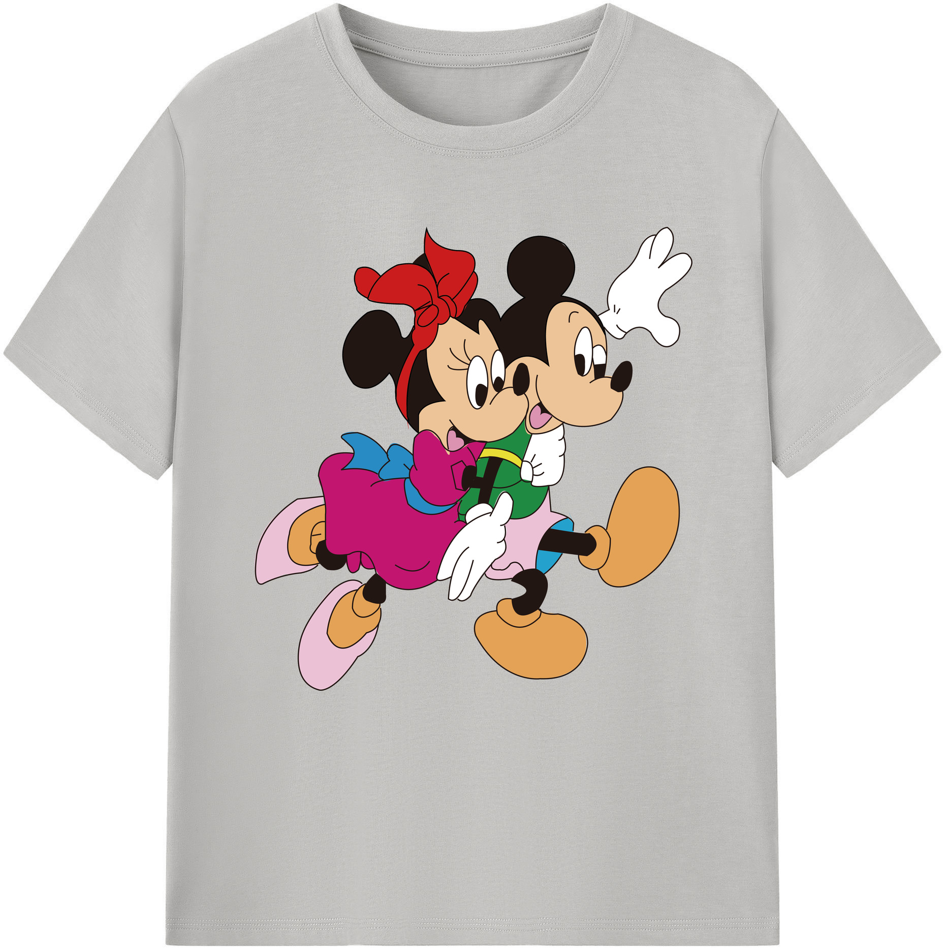 （画像用） ミッキーマウス Mickey Mouse 綿100％半袖Tシャツ（フロントプリント）