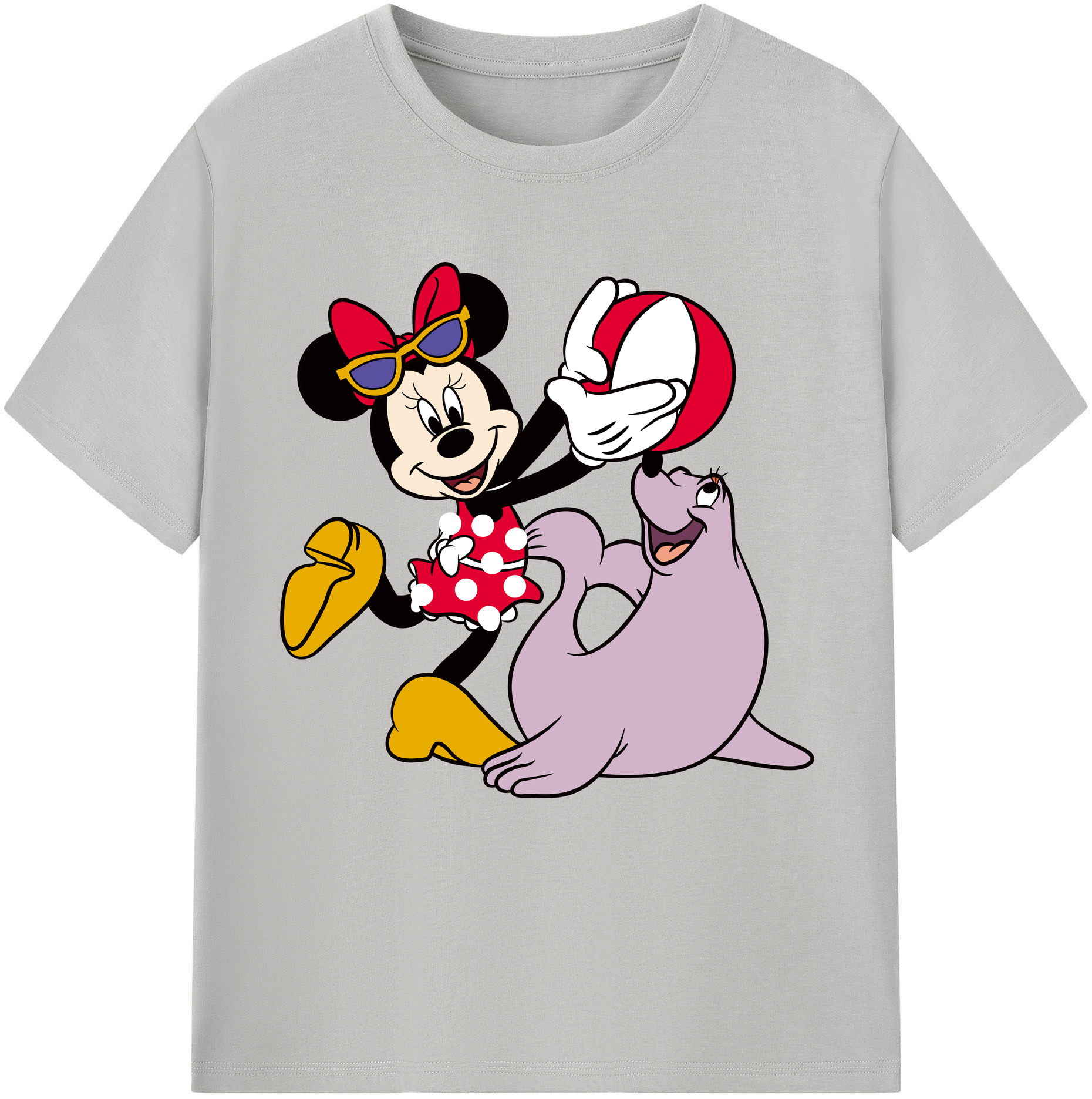 （画像用） ミッキーマウス Mickey Mouse 綿100％半袖Tシャツ（フロントプリント）