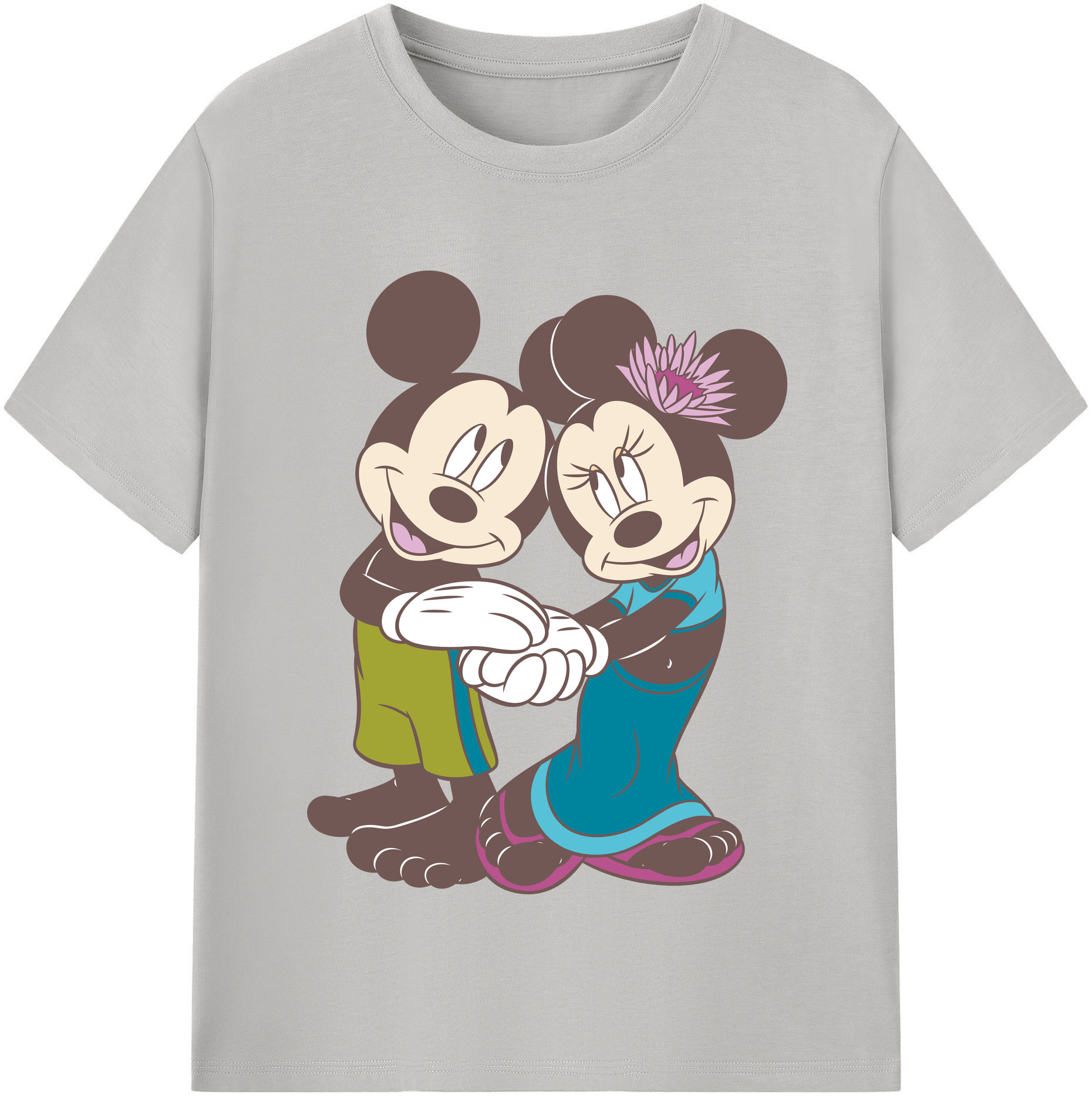 （画像用） ミッキーマウス Mickey Mouse 綿100％半袖Tシャツ（フロントプリント）