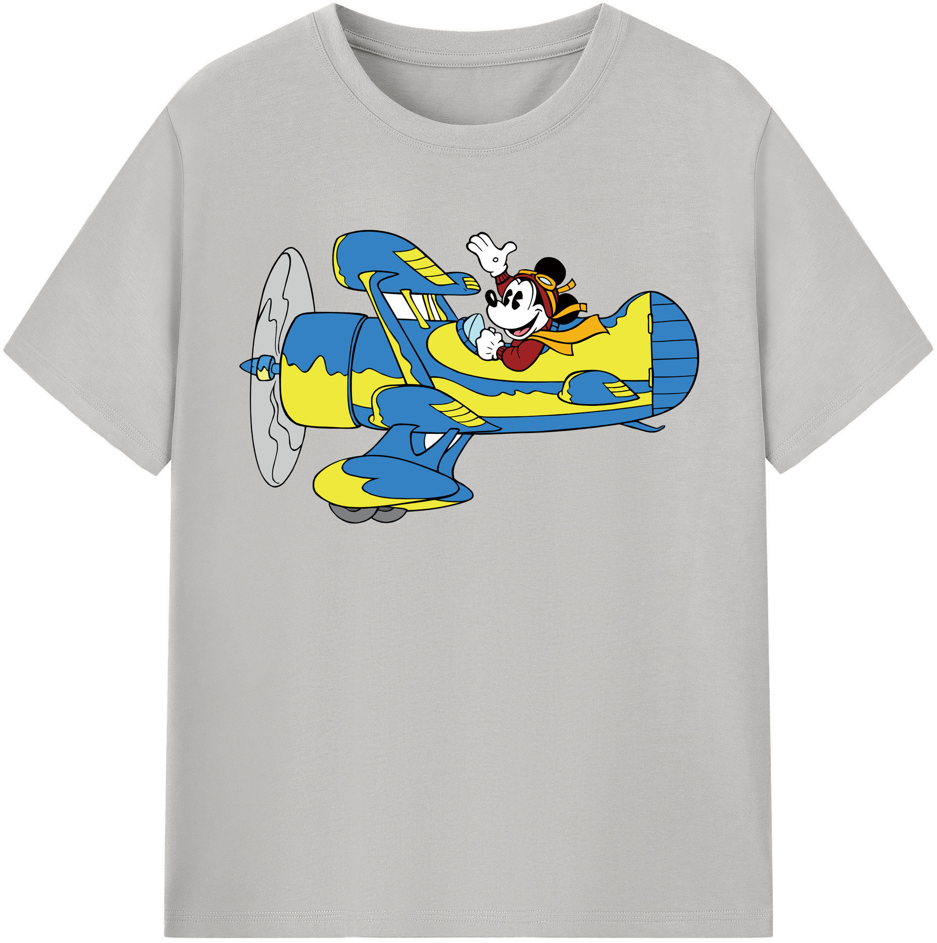 （画像用） ミッキーマウス Mickey Mouse 綿100％半袖Tシャツ（フロントプリント）