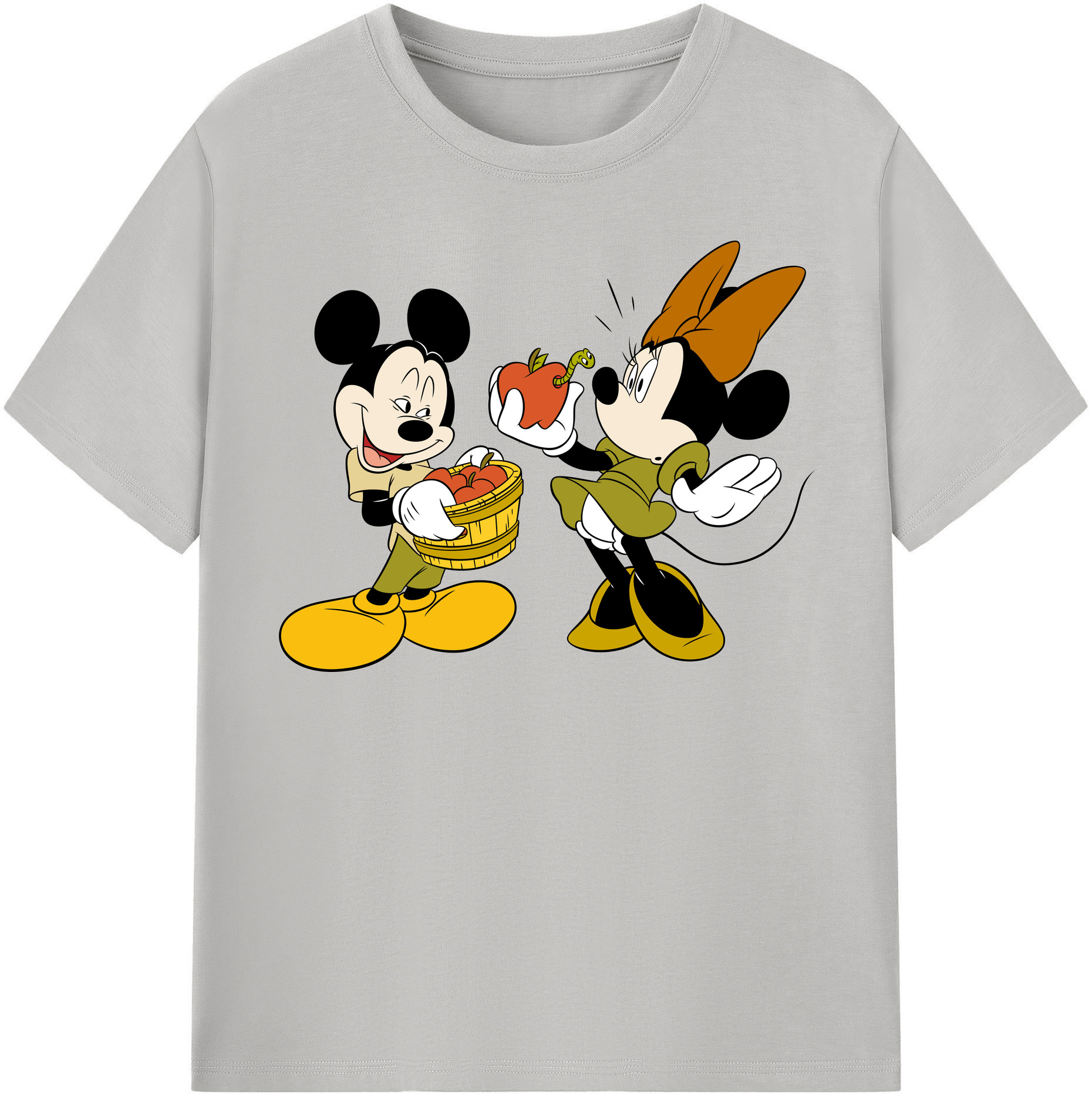 （画像用） ミッキーマウス Mickey Mouse 綿100％半袖Tシャツ（フロントプリント）